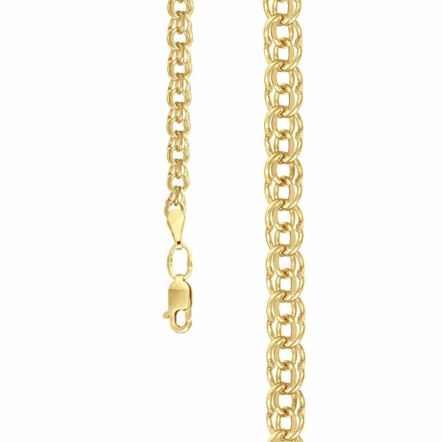 Zolotoy Goldkette Halskette Garibaldi KE371587 585 Gelbgold Gold Handgefertigt Anfertigung (1-tlg., Inkl. Schmuckbox), Goldschmuck für Damen & Herren 14 K Handarbeit