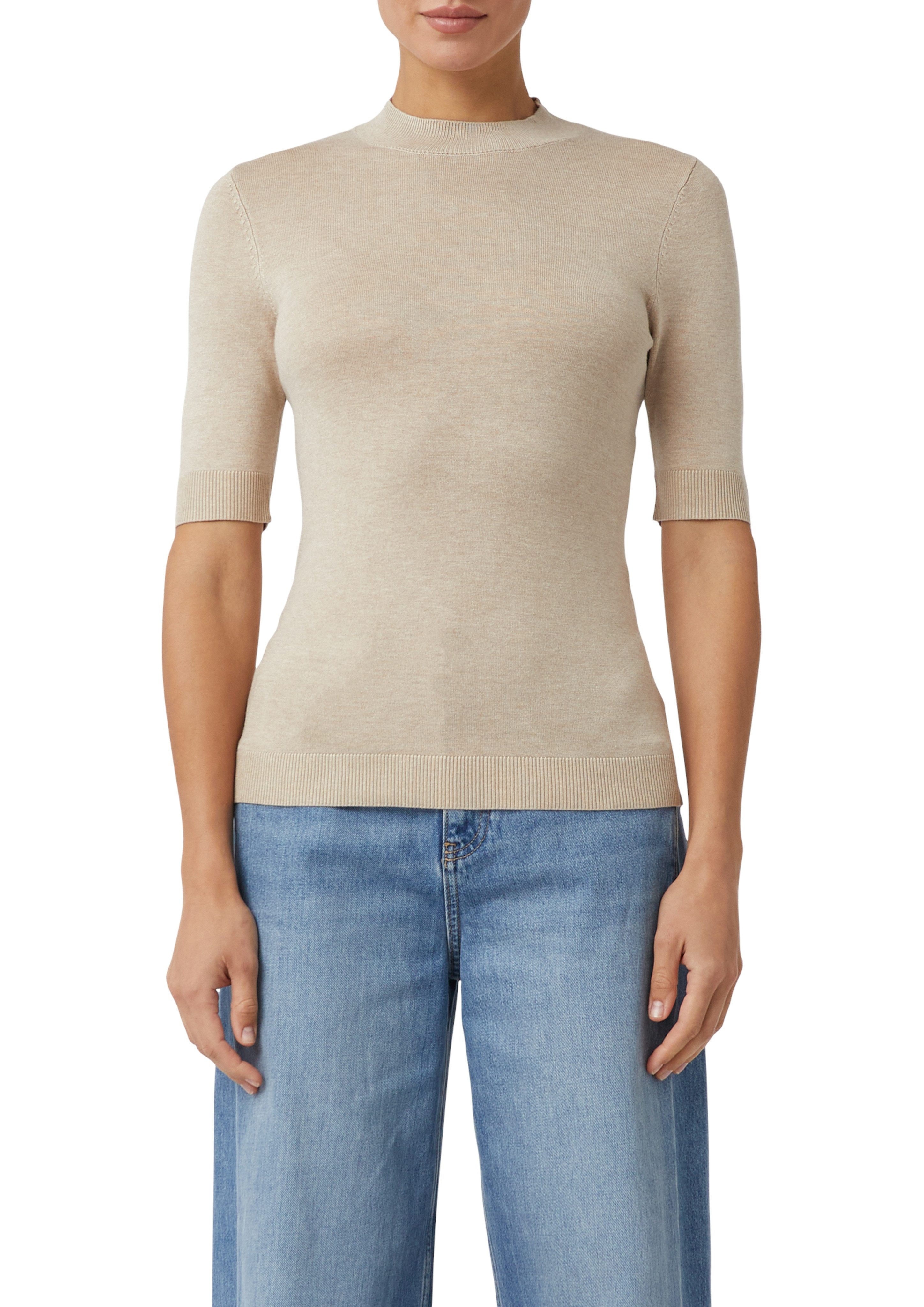 comma Strickpullover halbarm, mit Stehkragen günstig online kaufen