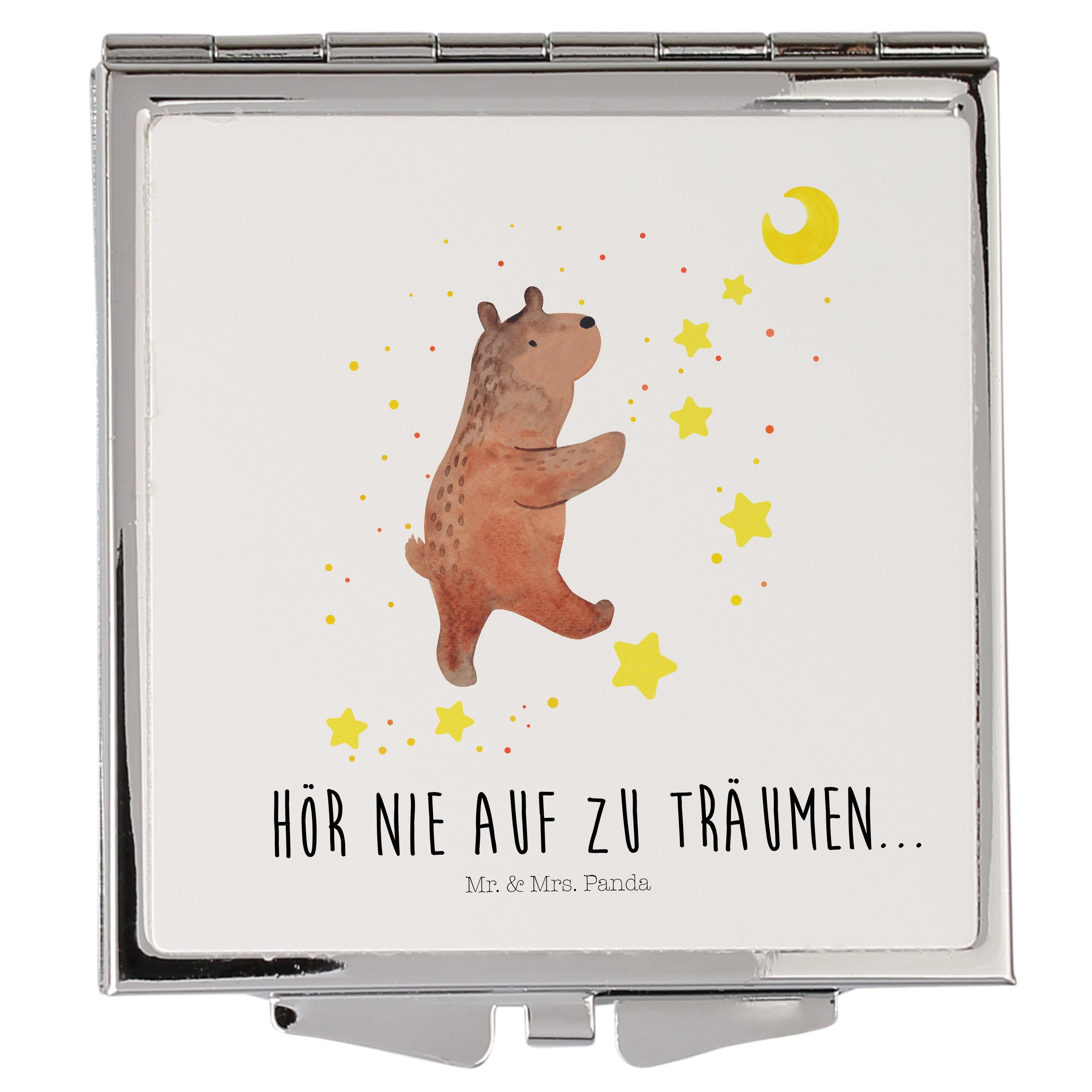 Handtasche, Bär Panda Weiß - (1-St) - Träume Geschenk, Teddybär, Schminkspiegel, Kosmetikspiegel Mr. & Mrs.
