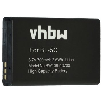 vhbw Ersatz für CAT 1ICP5/3450 1S1P für Smartphone-Akku Li-Ion 700 mAh (3,7 V)