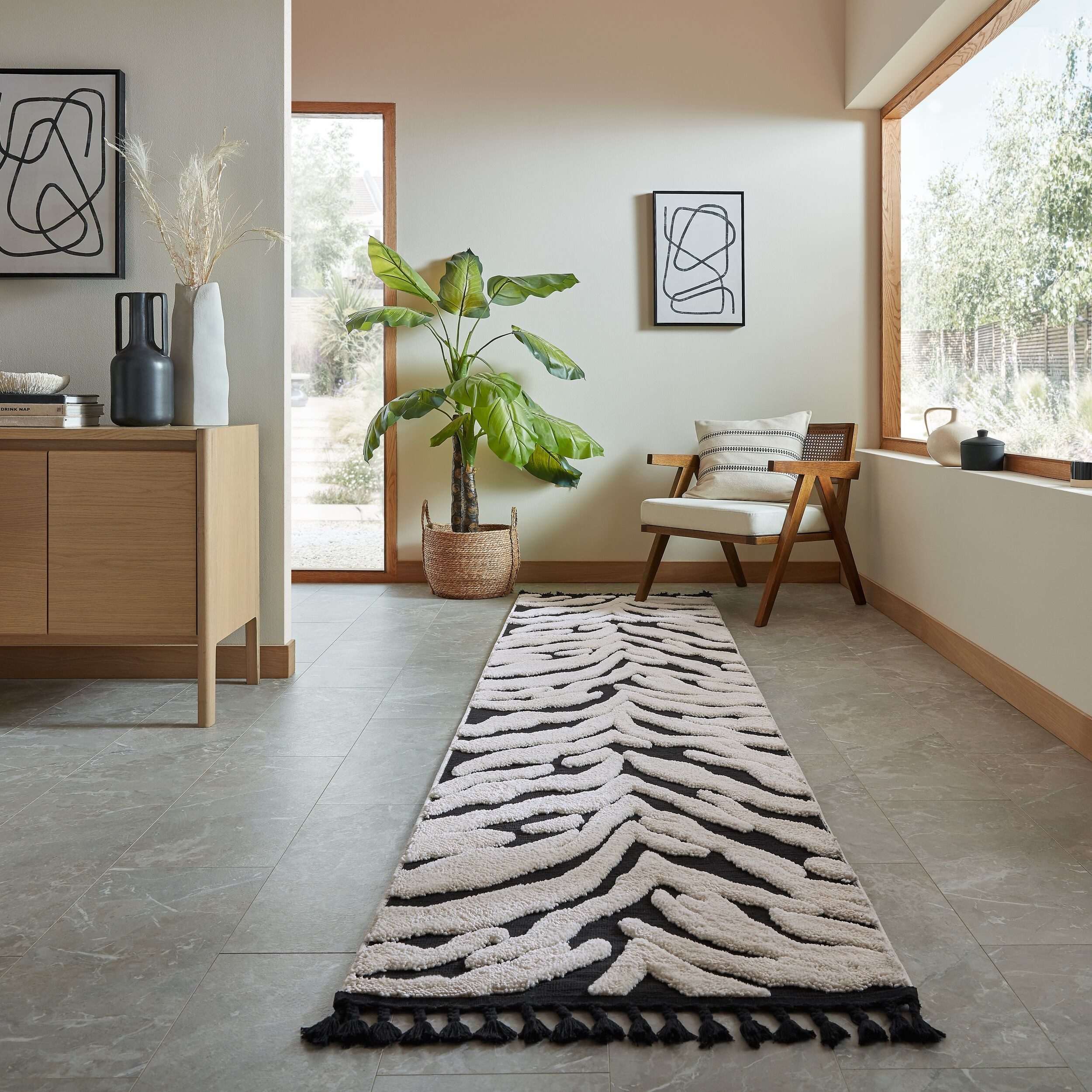 FLAIR RUGS Teppich ESRA ZEBRA, rechteckig, Höhe: 20 mm