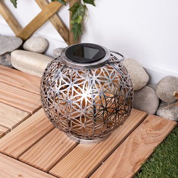 etc-shop Gartenleuchte, LED-Leuchtmittel fest verbaut, Warmweiß, Solar Lampe Outdoor Solarleuchte orientalisch LED Solar