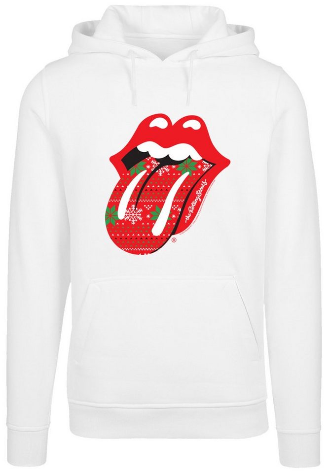F4NT4STIC Hoodie The Rolling Stones Weihnachtsn Christmas Zunge Premium  Qualität, Band, Logo