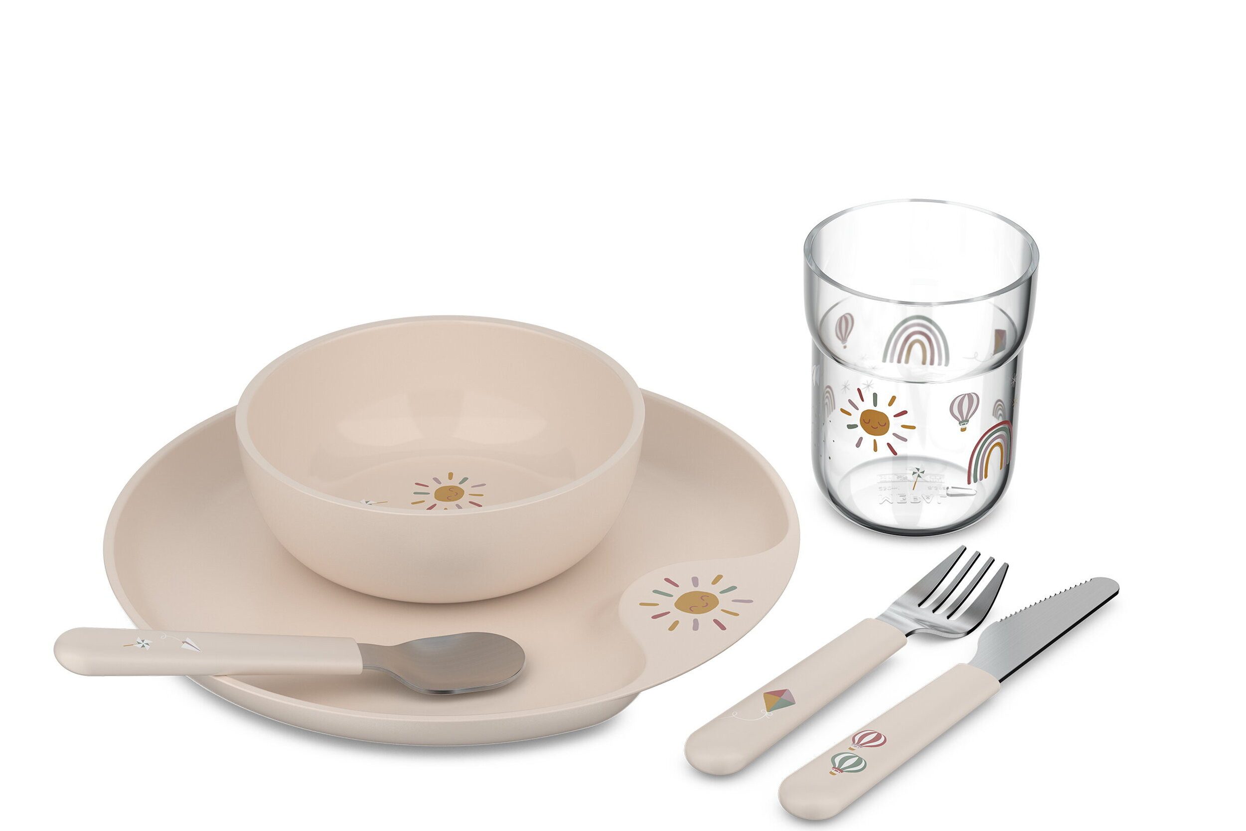 Mepal Kinderbesteck Mepal Mio Kindergeschirr Set - Sunshine & Rainbow