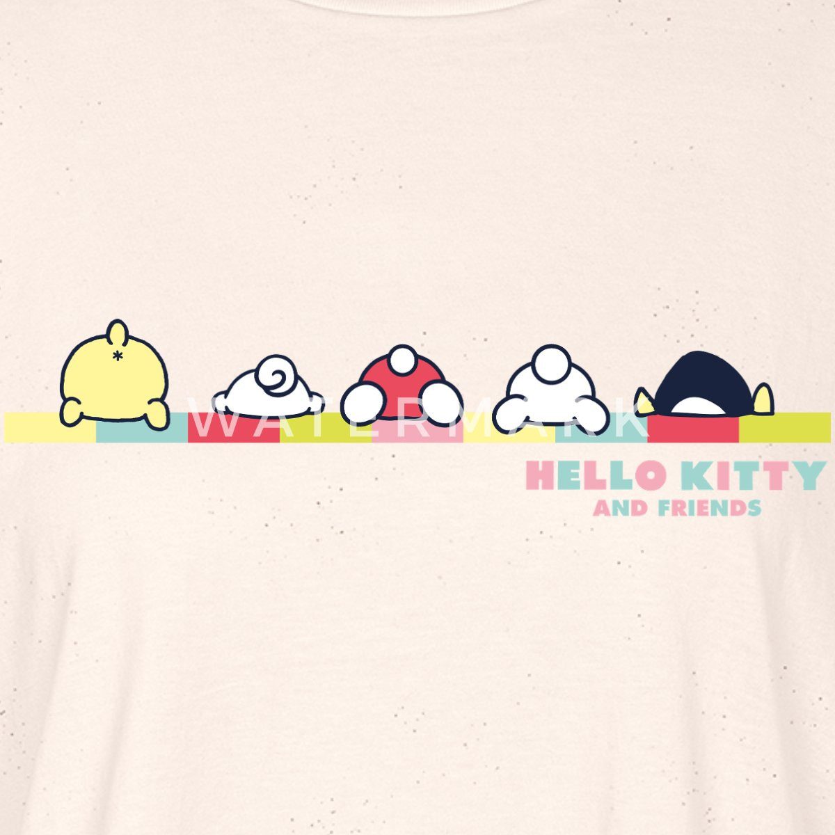 Spreadshirt T-Shirt Hello Kitty And Friends Pose Boxy Shirt Damen (1-tlg)