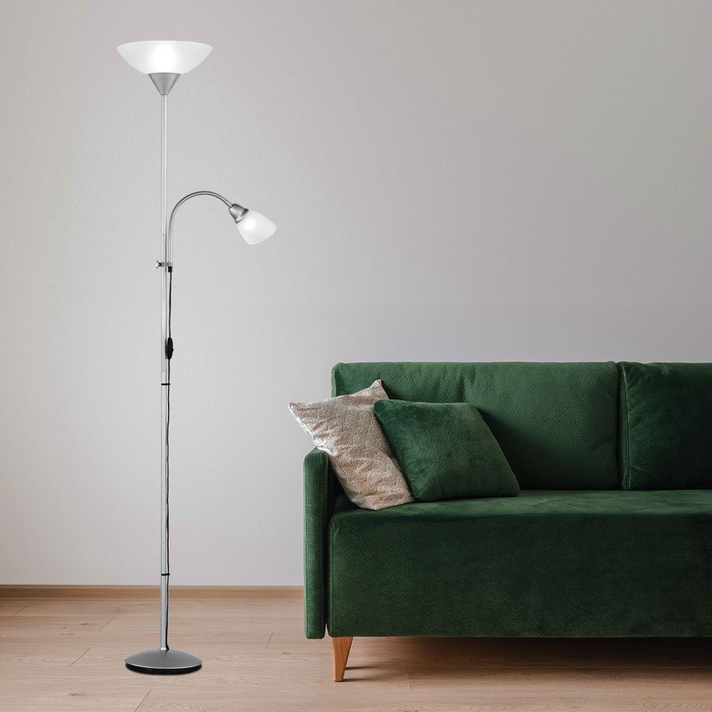 Reality Leuchten LED Stehlampe, Leuchtmittel inklusive, RGB LED Design Steh Leuchte Decken Fluter FERNBEDIENUNG Lese