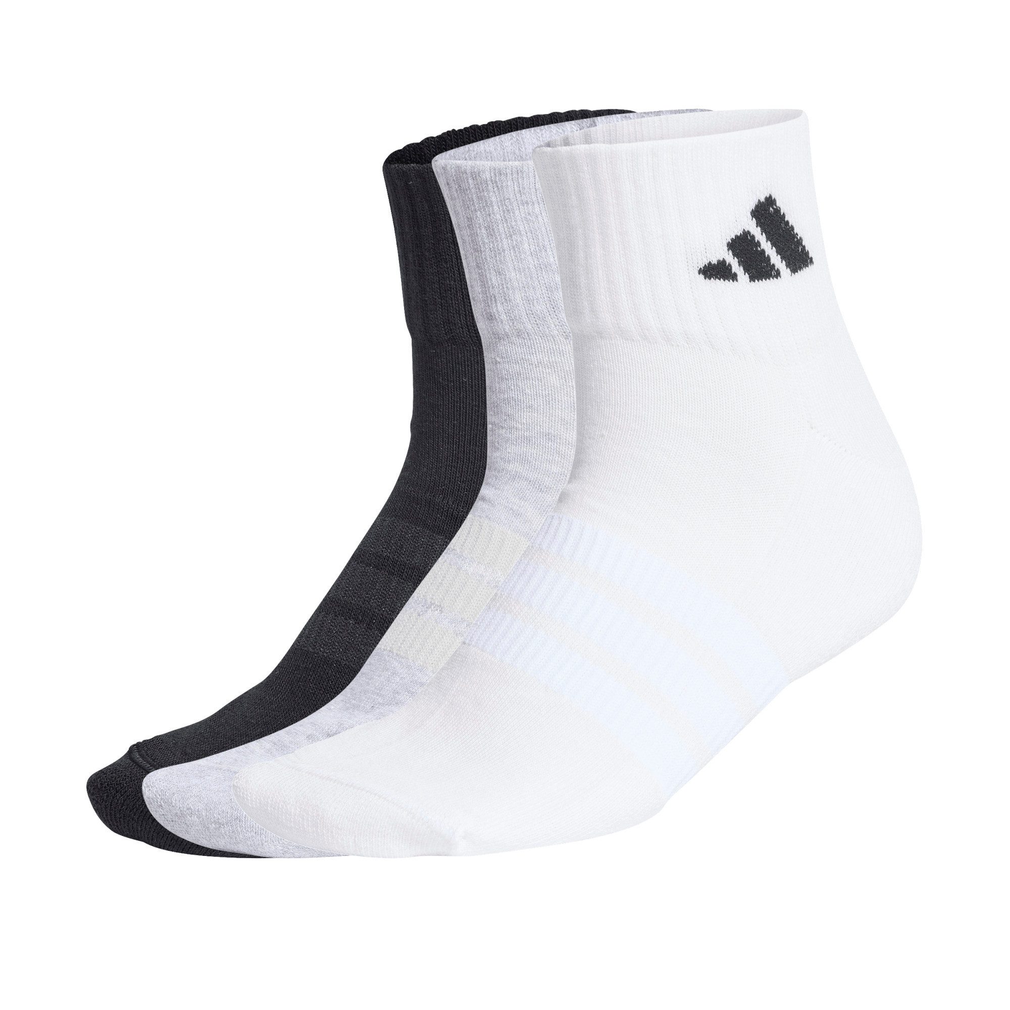 Medium Grey Heather / White / Black