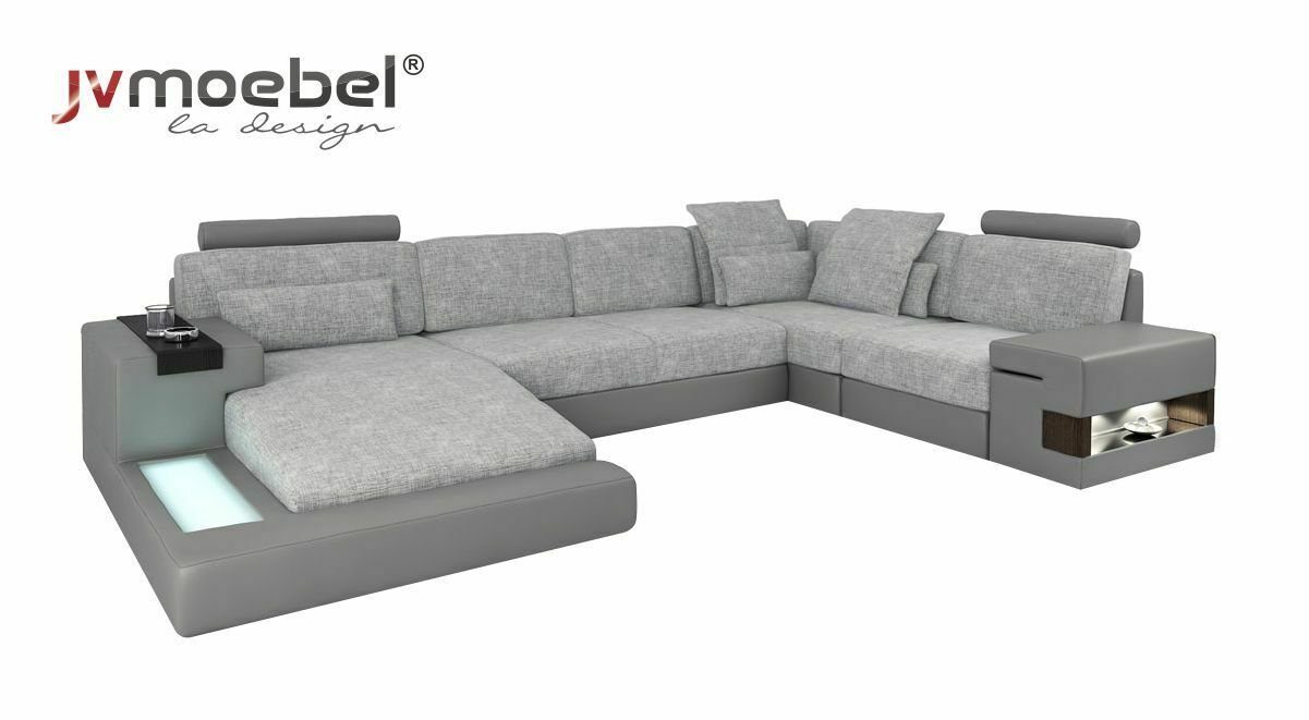 Polster JVmoebel Textil U-Form Design SofaBett Moden Ecksofa, Möbel Ecksofa Funktionen