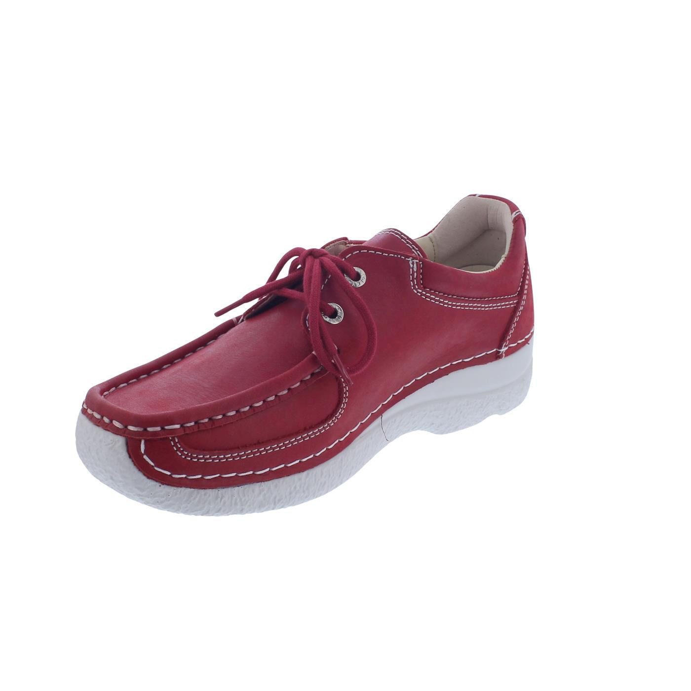 WOLKY Wolky Roll Shoe 0621636-570, Fantastic leather (Glattleder), Red summe Schnürschuh