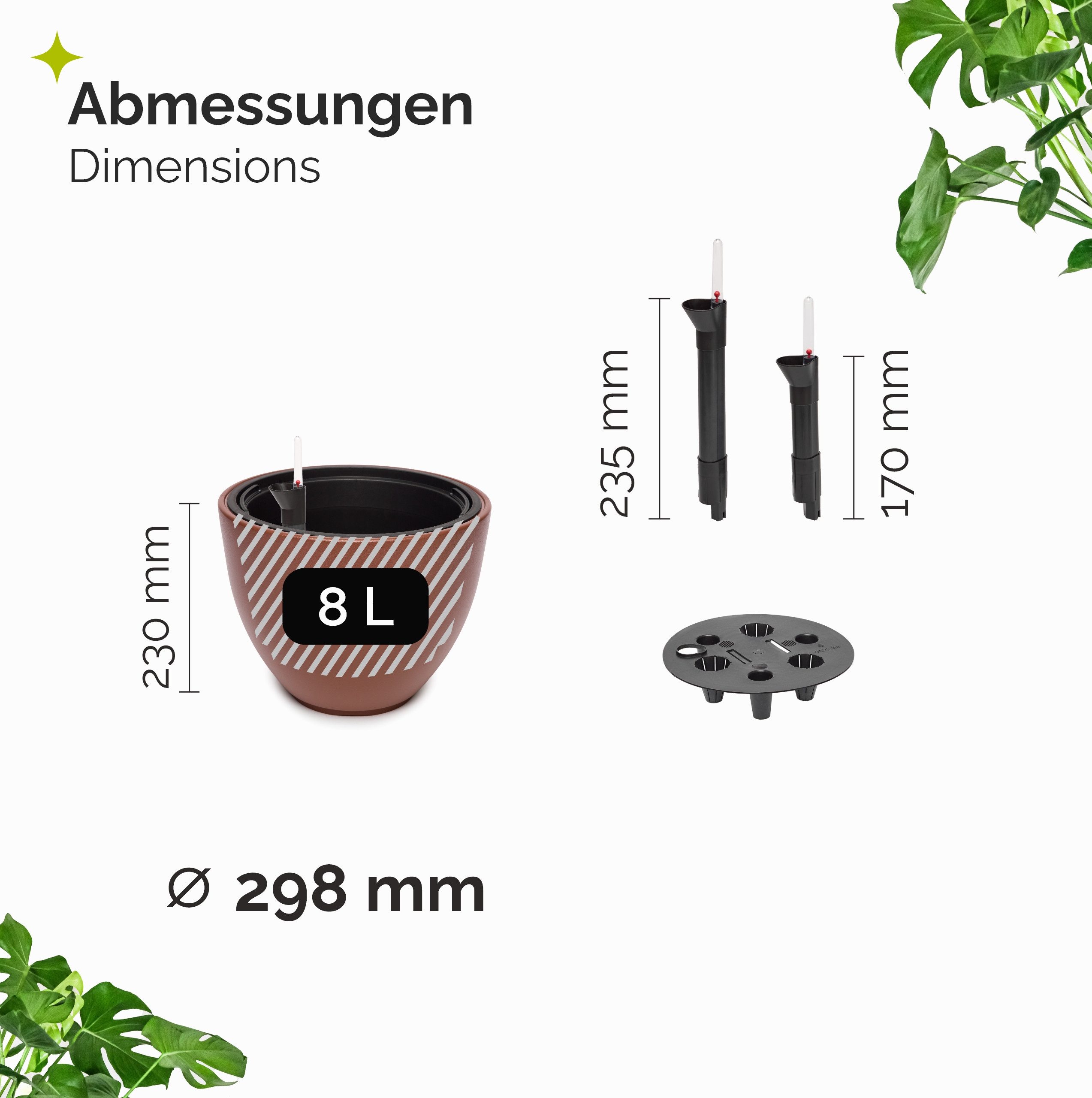Garronda Blumentopf Blumentopf mit Bewässerungssystem für günstig online kaufen
