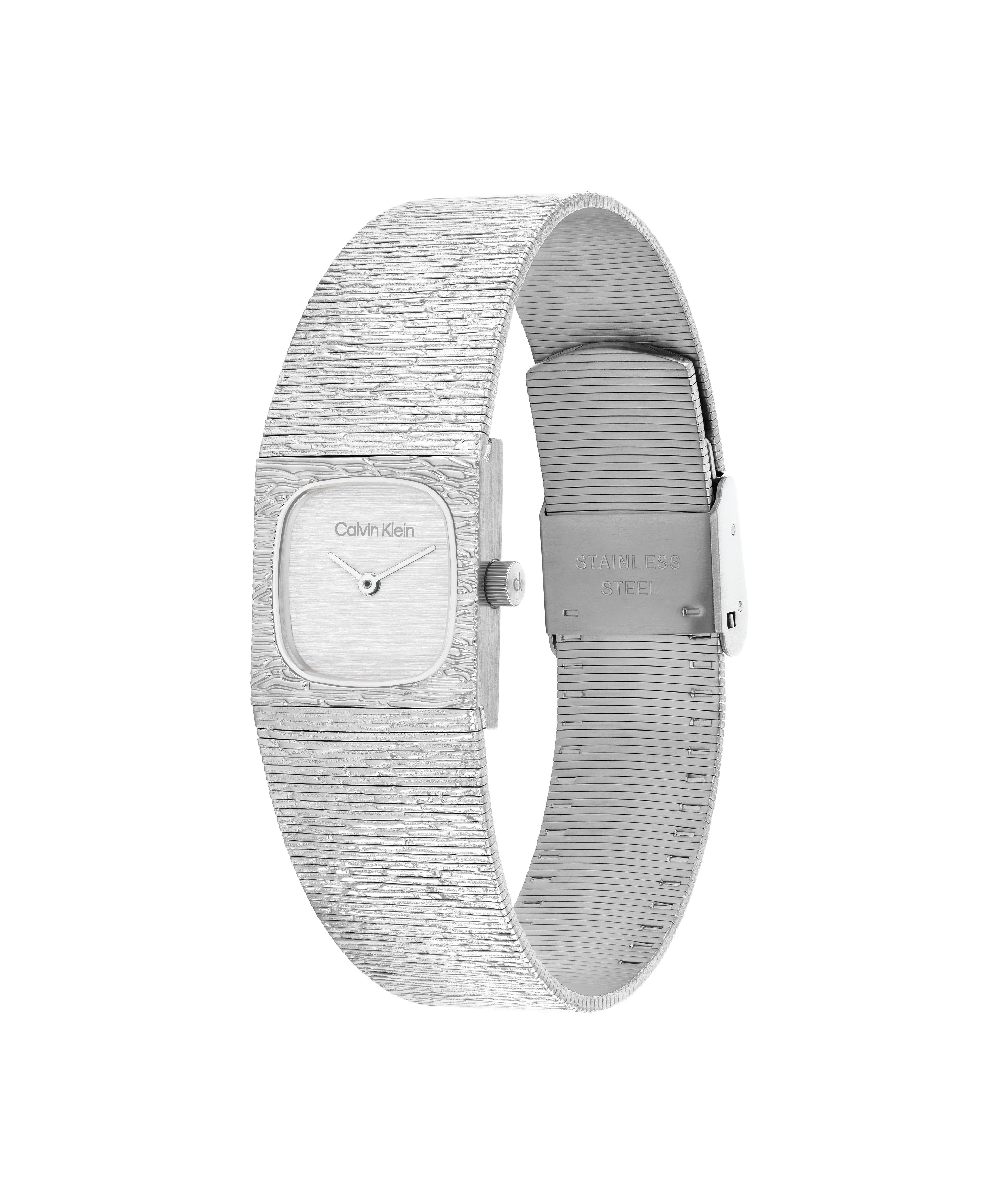 Calvin Klein Quarzuhr SOPHISTICATED SQUARE 25100177, Armbanduhr, Damenuhr, Edelstahlarmband, analog