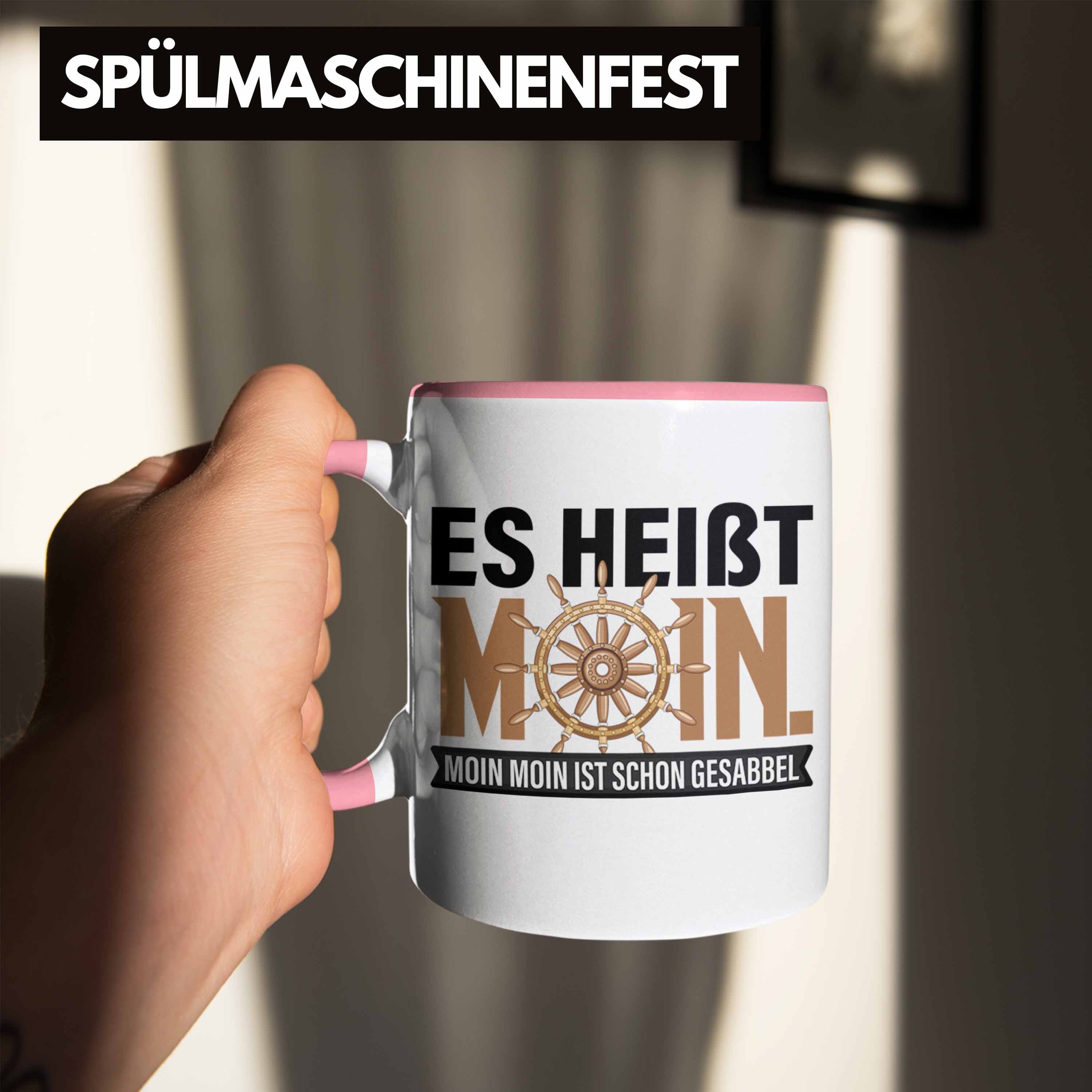 Norddeutsche Tasse für Moin Moin Gesabbel Trendation Tasse Hamburg Rosa Moin Geschenk