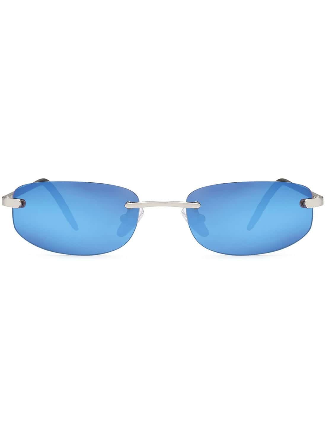 Sonnenbrille stylische Sonnenbrille (1-St) Blau Linsen Eyewear schwarzen BEZLIT mit Herren