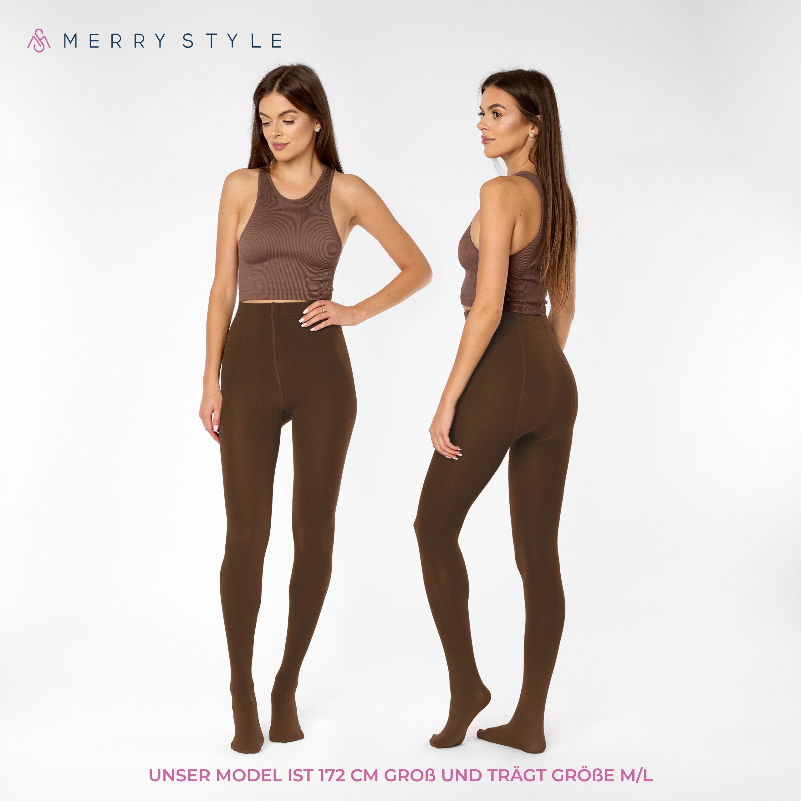Merry Style Strumpfhose Thermo Strumpfhose Damen Winter Wärme Tights Gefütterte MS-ATX-442 (1 St)