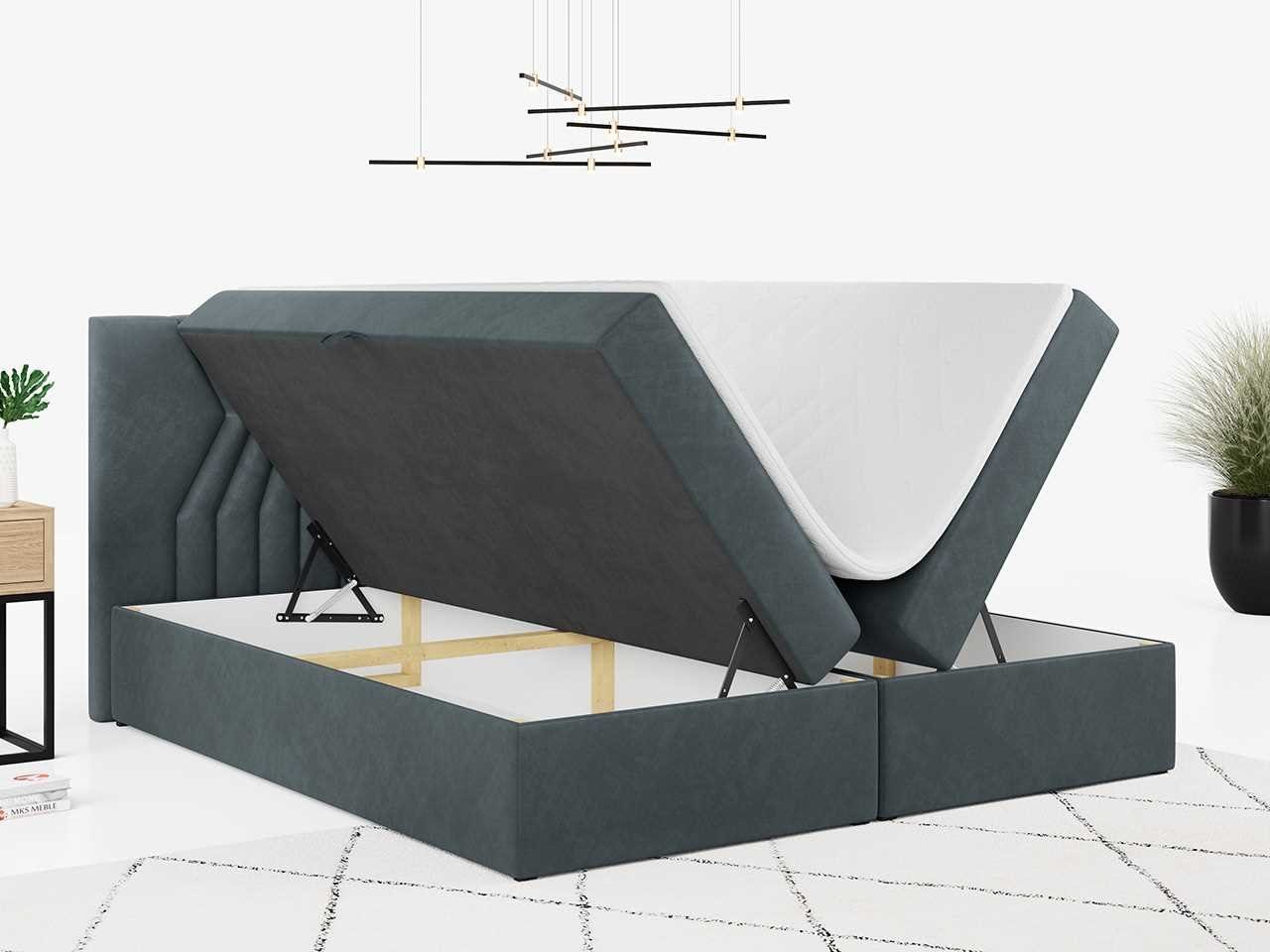 MKS MÖBEL Boxspringbett STELLE für Schlafzimmer, 2, Doppelbett, Multipocket-Matratze, Modern Praktisch