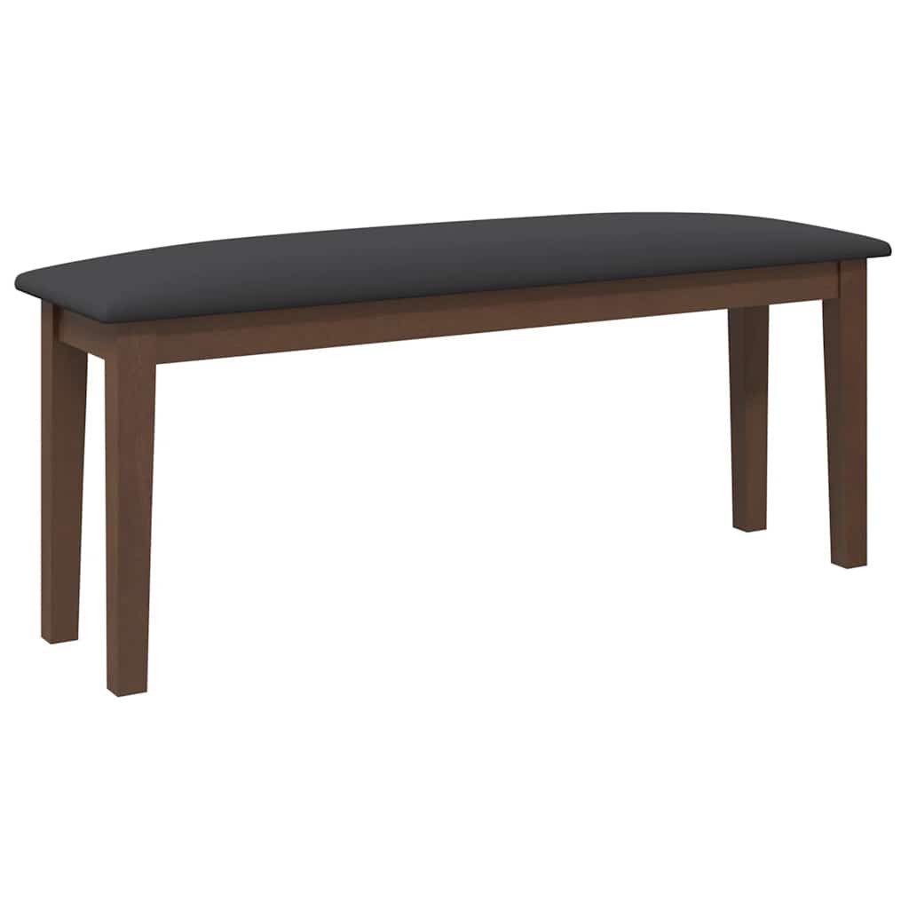 vidaXL Essbank Bank 110 cm Braun Massivholz Gummibaum