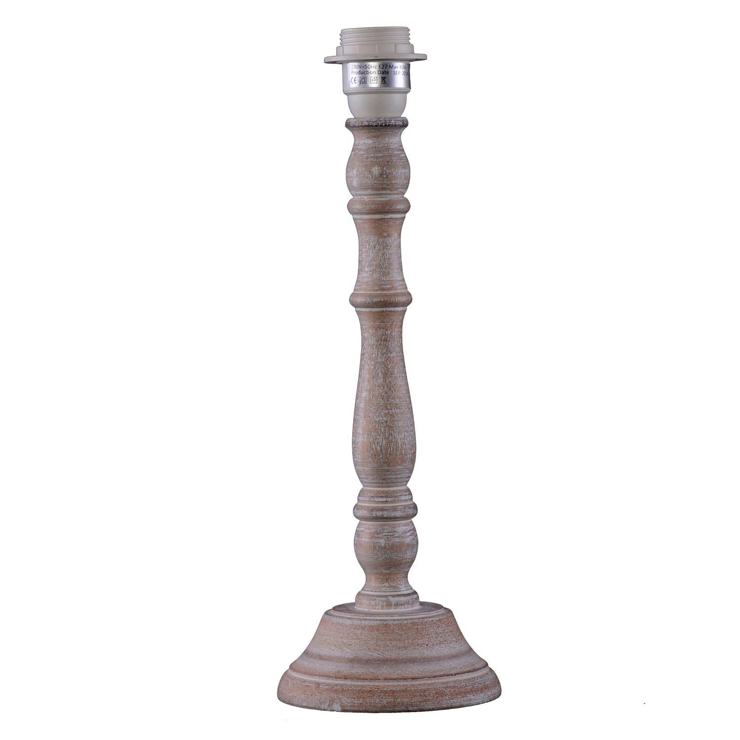 Dirk Davids Leuchten GmbH Tischleuchte Tischleuchte Holz Antik Weiß Gewisch günstig online kaufen