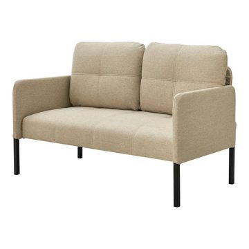 en.casa Sofa, »Reichling« 2-Sitzer Polstercouch Beige