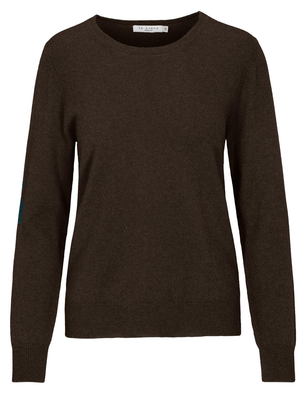 IN LINEA Sweatshirt Rdh.-Pullover, 707 CHOCOLATE MEL.