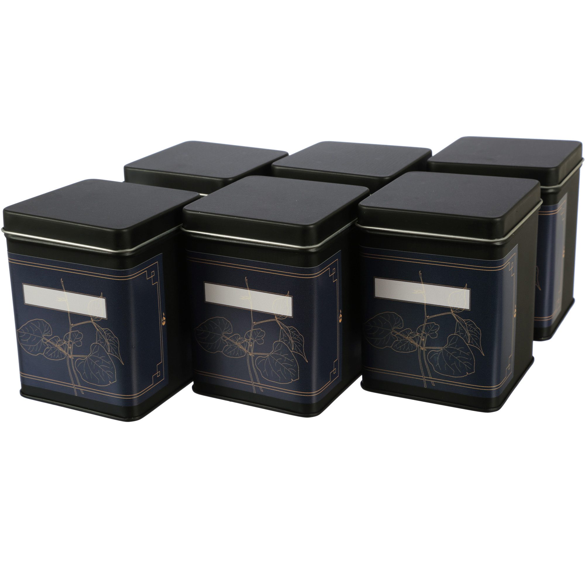 DOSENRITTER Teedose WATSON inkl. 6 florale-Etiketten, (6-tlg), aus Metall