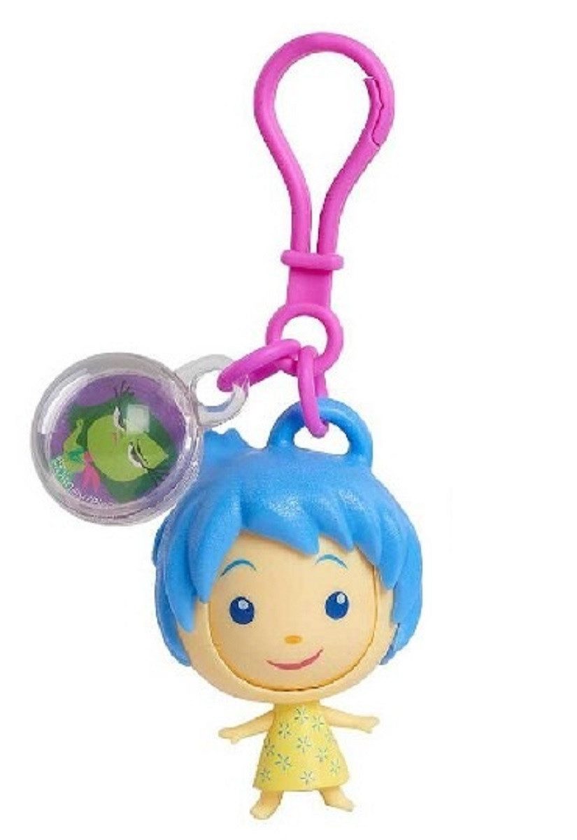 Disney Schlüsselanhänger Alles steht Kopf Anhänger Freude mit 3 Gesichtern Clip 8 cm (Set, 1-tlg., Geschenk-Set), 3 wechselbare Gesichtsausdrücke per Knopfdruck