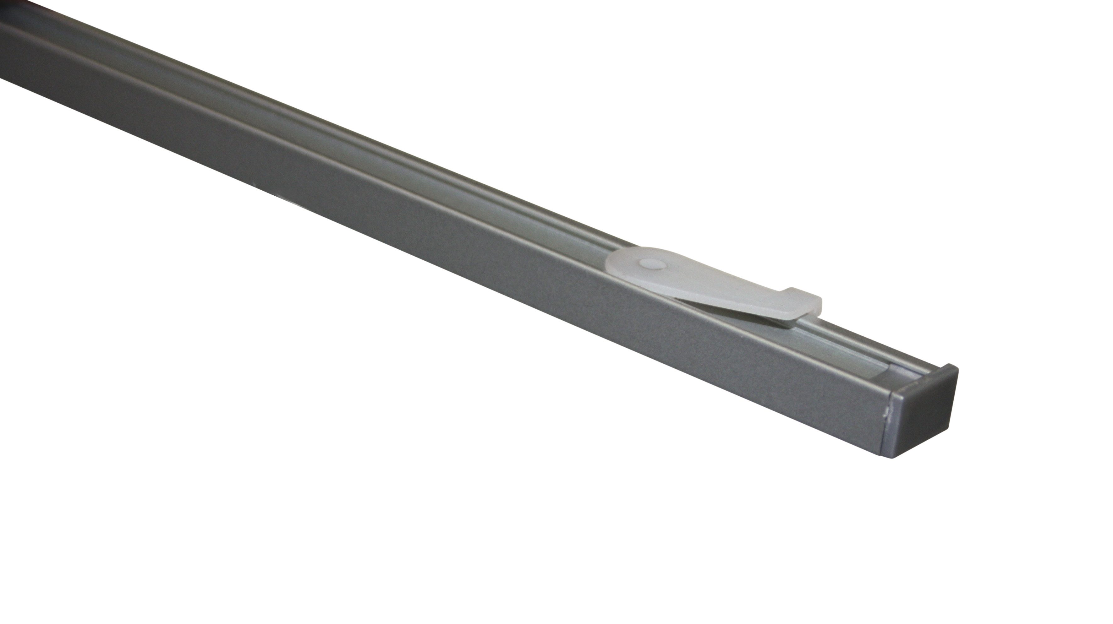 GARDINIA Vorhangschiene Aluminium-Vorhangschienen Set 1-Lauf Lucy, 1-läufig, mit Bohren, Aluminium, mit Bohren, Deckenmontage, Aluminium, Deckenträger aus Kunststoff