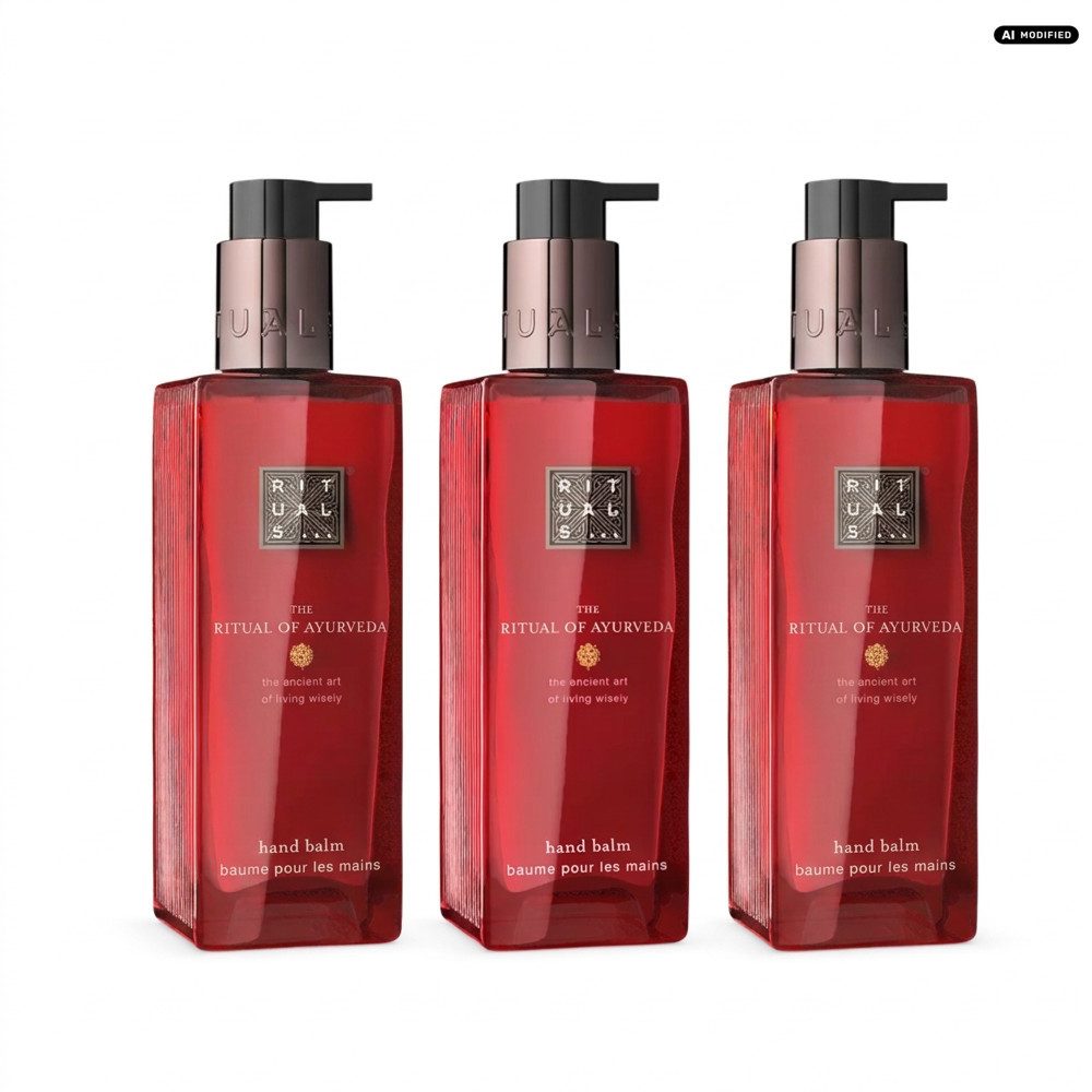 Rituals Handbalsam Rituals The Ritual of Ayurveda Hand Balm 3er Set, 1-tlg., Handbalsam Value Pack mit Rose und Süßmandelöl