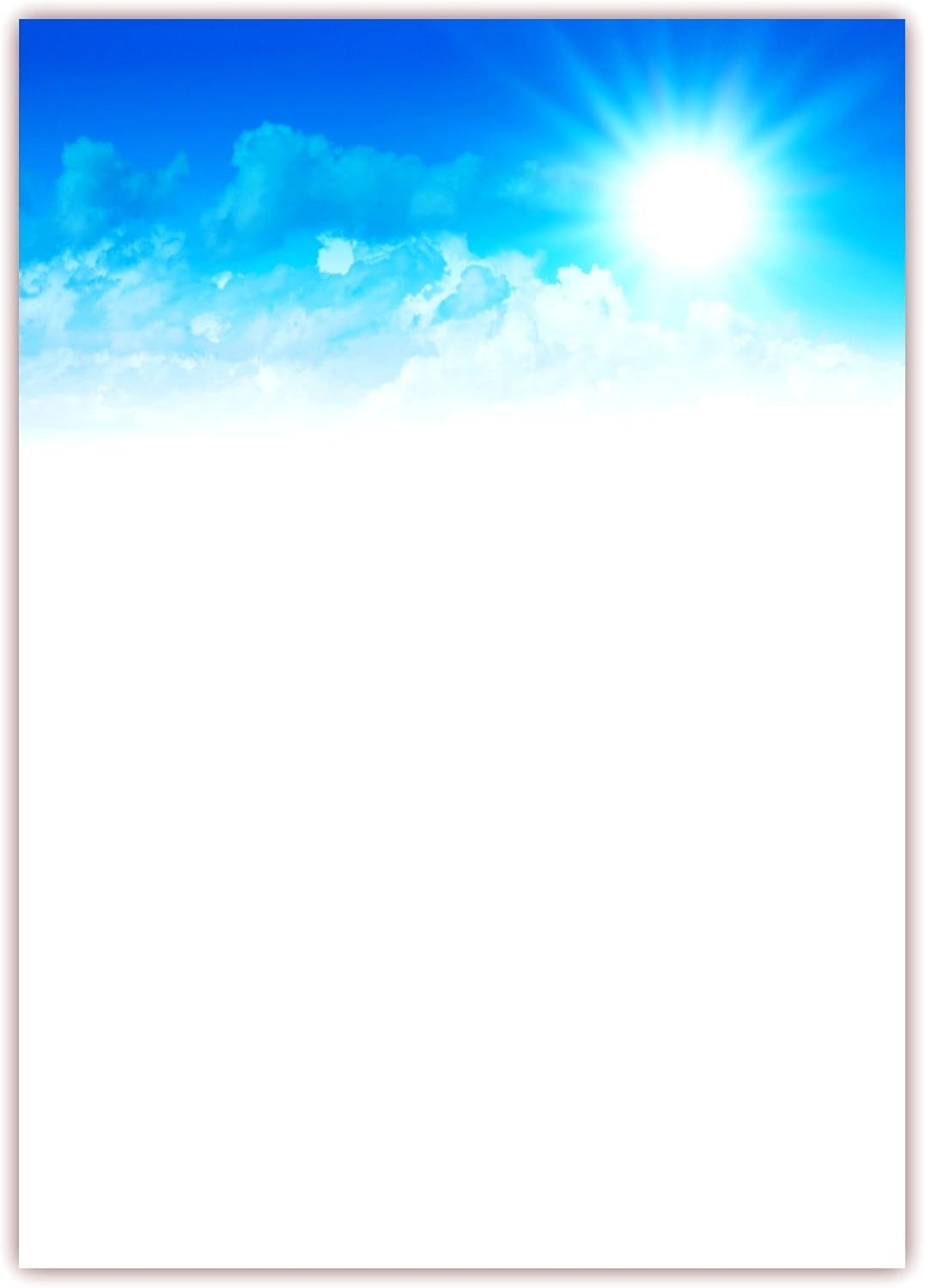 Briefpapier Motivpapier Sommer, Sonne, Urlaub DIN A4, gut beschreibbar