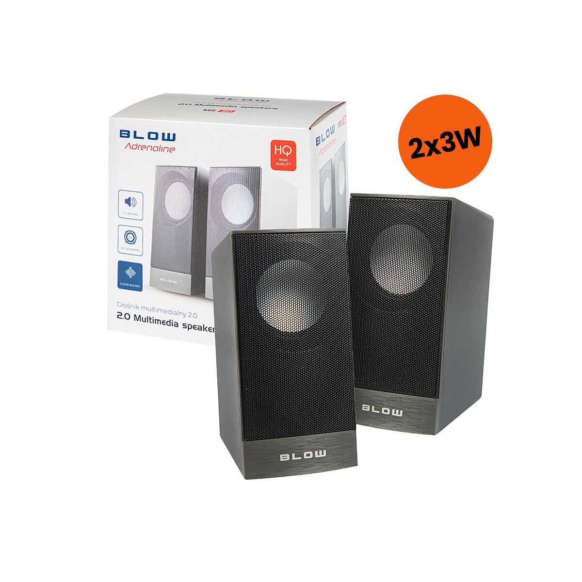 BLOW BLOW 2.0 MS-30 PC Lautsprecher USB Computerboxen PC-Lautsprecher