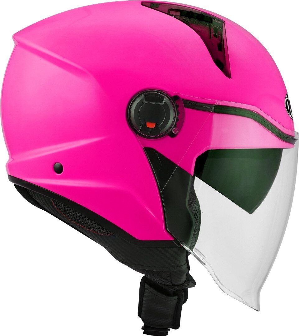 KYT Motorradhelm D-City Plain Jethelm, integriertes Sonnenvisier