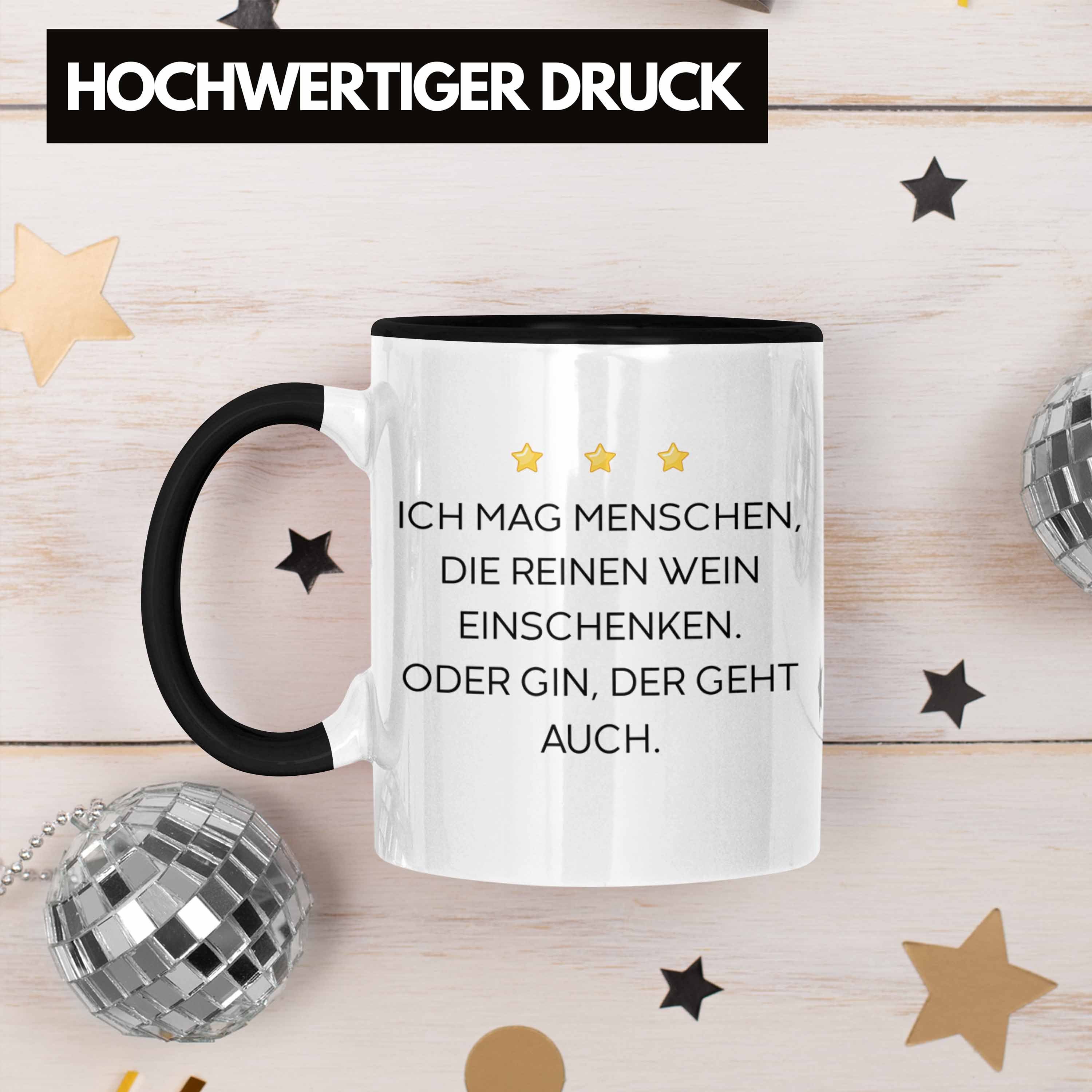 Trendation Tasse Trendation mit Lustig Frauen Männer Schwarz Kollegin für Sarkasmus Arbeit Becher Tassen Gin Büro Tasse Geschenk mit Lustige Wein Sprüchen - Spruch