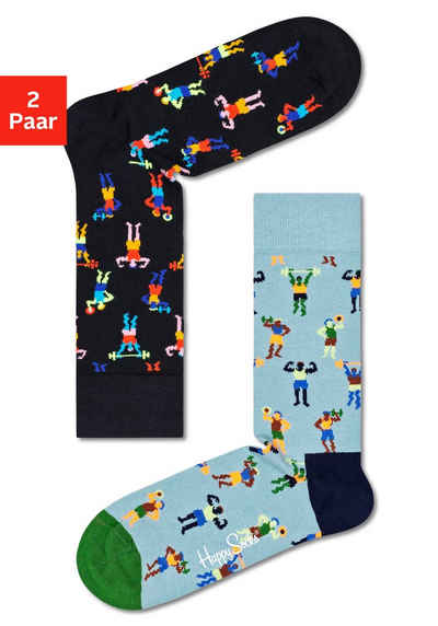 Happy Socks Socken »work it« mit lustigen Sportmotiven
