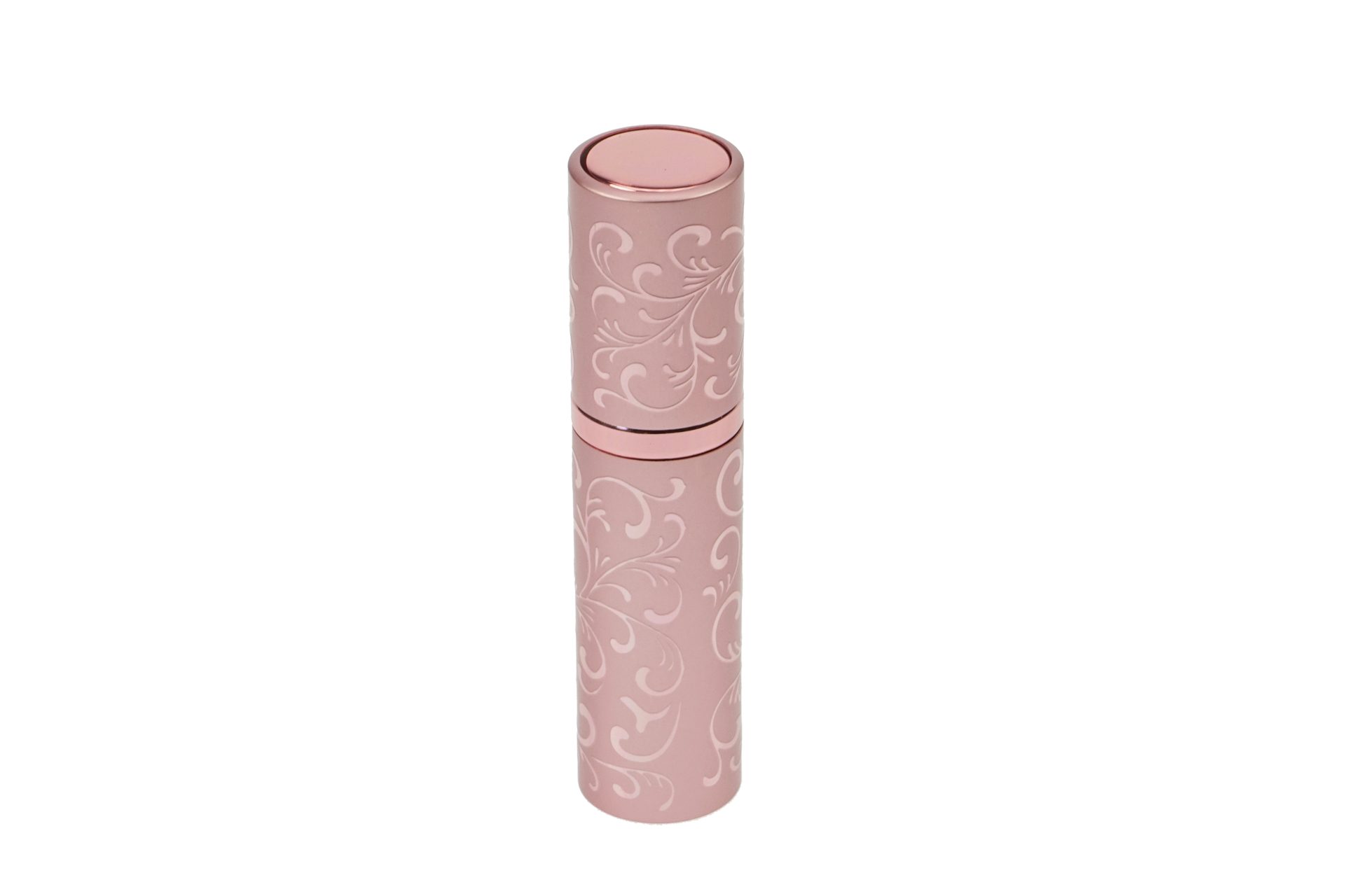 Fantasia Beauty Parfümzerstäuber Taschenzerstäuber, Aluminium, Pink, für 8 ml (1 St), Aluminium, Glaseinsatz, eindrehbarer Zerstäuberkopf, für 8 ml