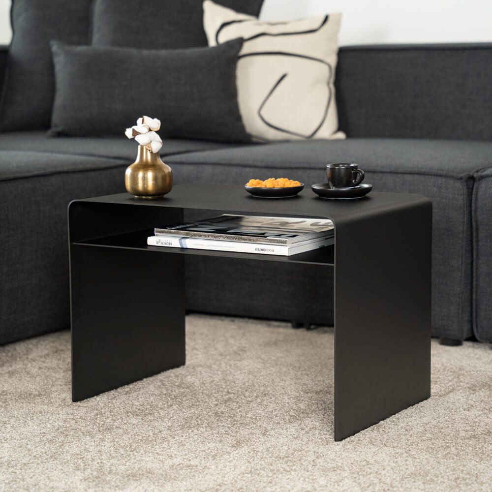 HOME DELUXE Beistelltisch Beistelltisch ZIMA – Made in Germany (4 Aufstellmöglichkeiten - 360° Drehbar), Couchtisch, Sofatisch – Bild 4 von 5