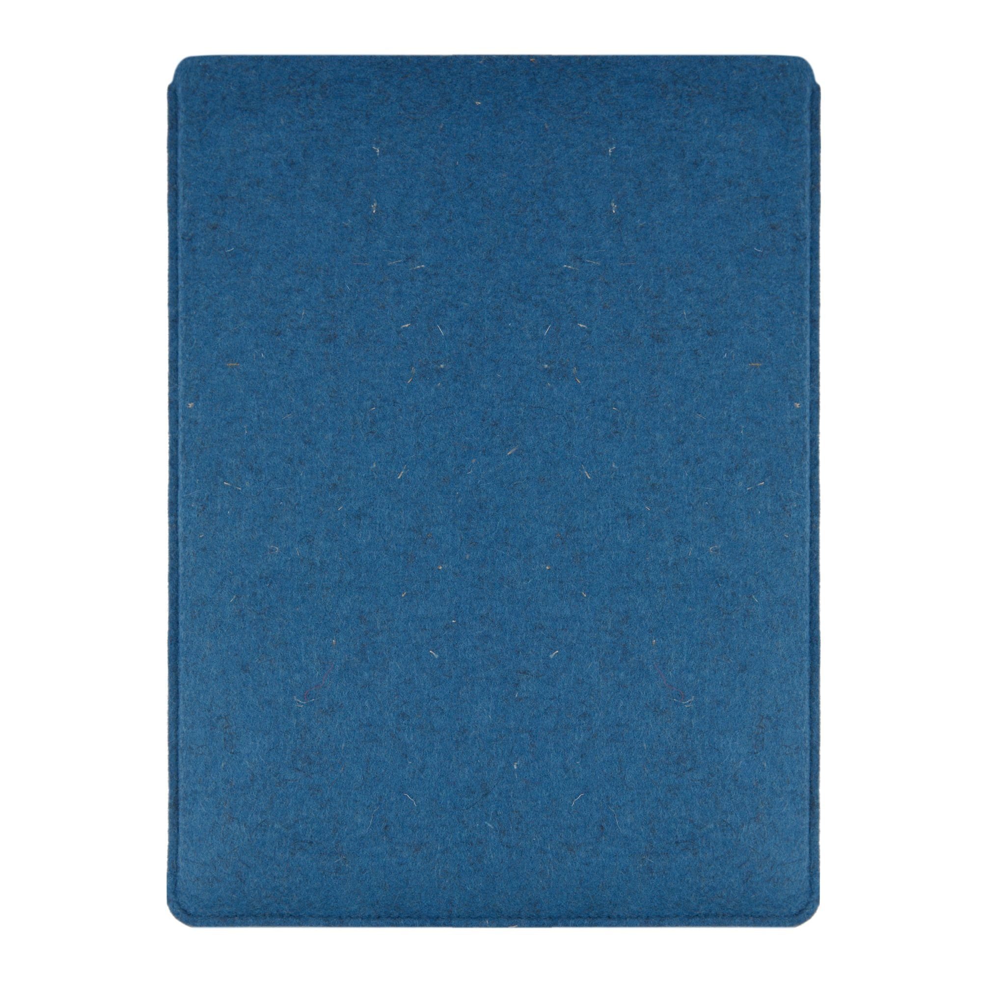 Handmade Blau 100% Laptoptasche Hülle (M1/M2) 16" für Schurwolle, in Case, Pro Made Germany Filz Tasche CoverKingz Apple MacBook