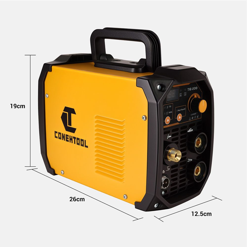 CONENTOOL Elektroschweißgerät 2-in-1 MMA TIG, 10,00 - 200,00 A, Elektrodenhalter, Fülldraht, Schweißbürste