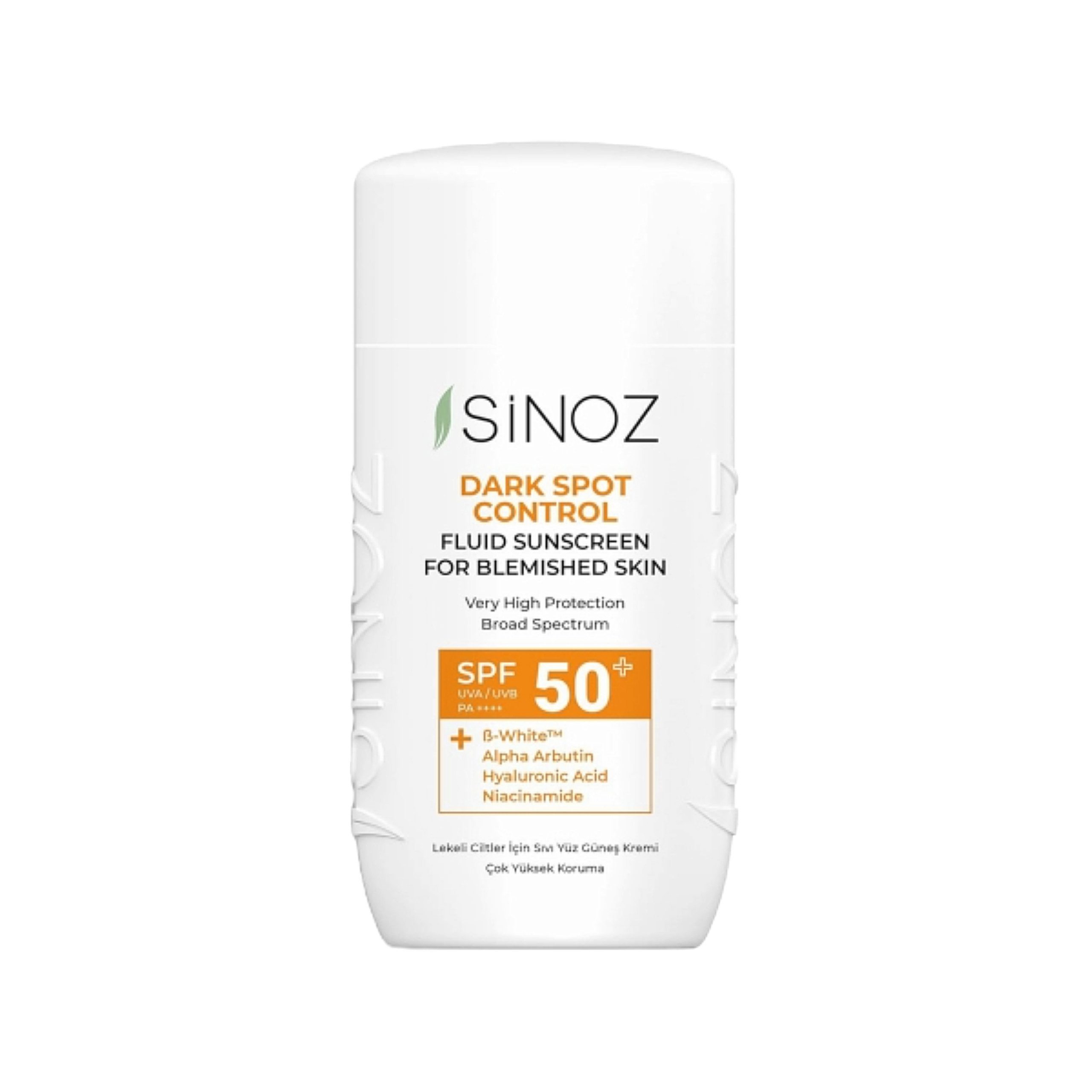 Sinoz Sonnenschutzfluid SINOZ Dark Spot Control Fluid Sunscreen SPF 50 + - 50 ml
