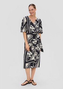 s.Oliver BLACK LABEL Minikleid Viskose-Kleid mit All-over-Print