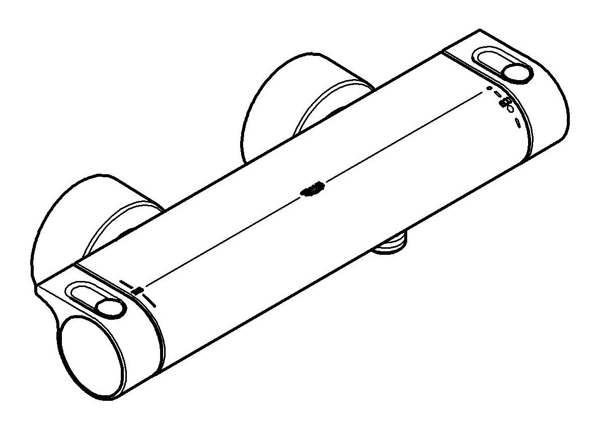 Thermostat-Brausebatterie - Brausethermostat Chrom Grohe 2000 Grohtherm