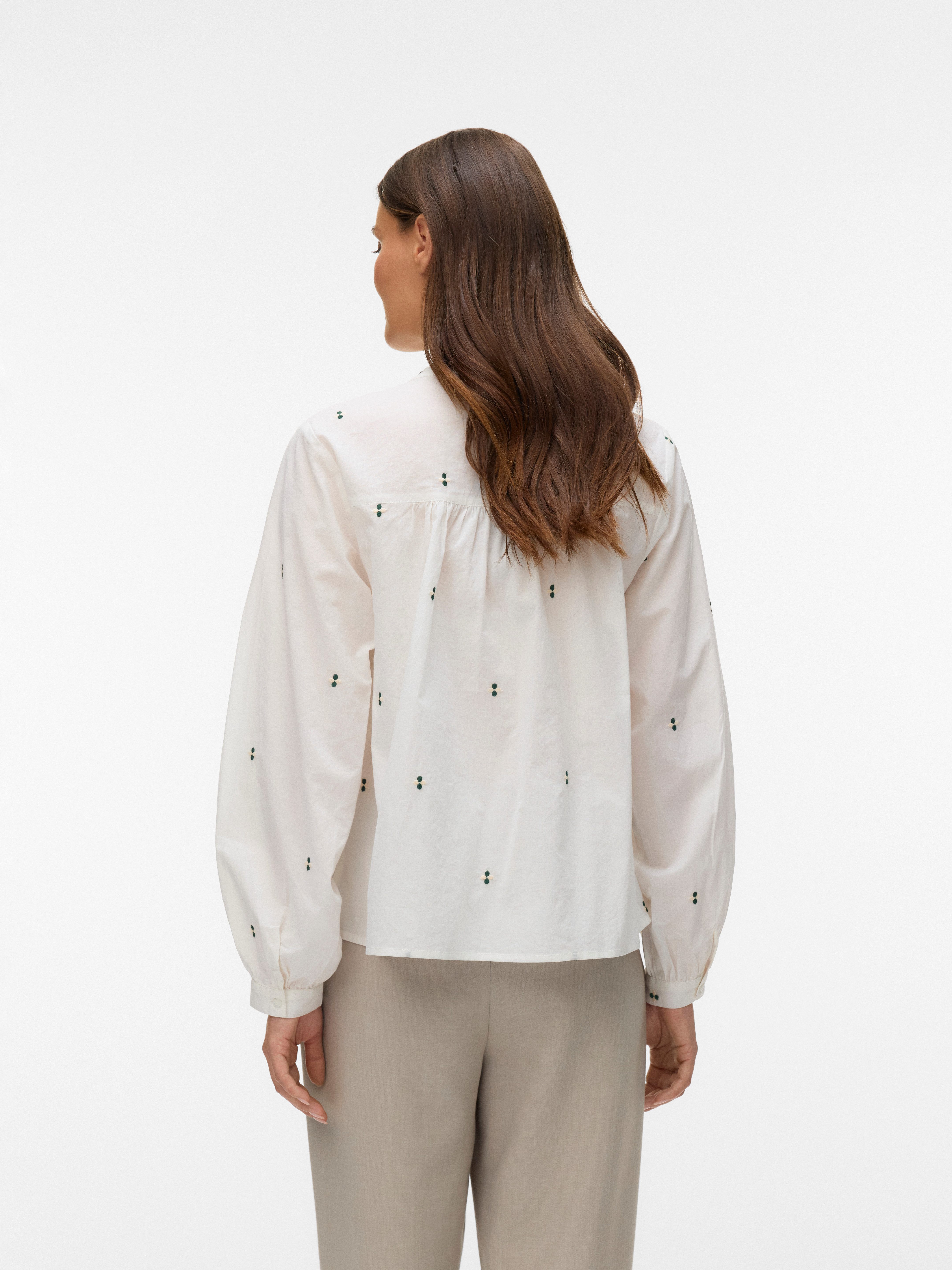 Vero Moda Langarmbluse VMIRIS LS TOP NOOS Baumwolle, allover bestickt günstig online kaufen