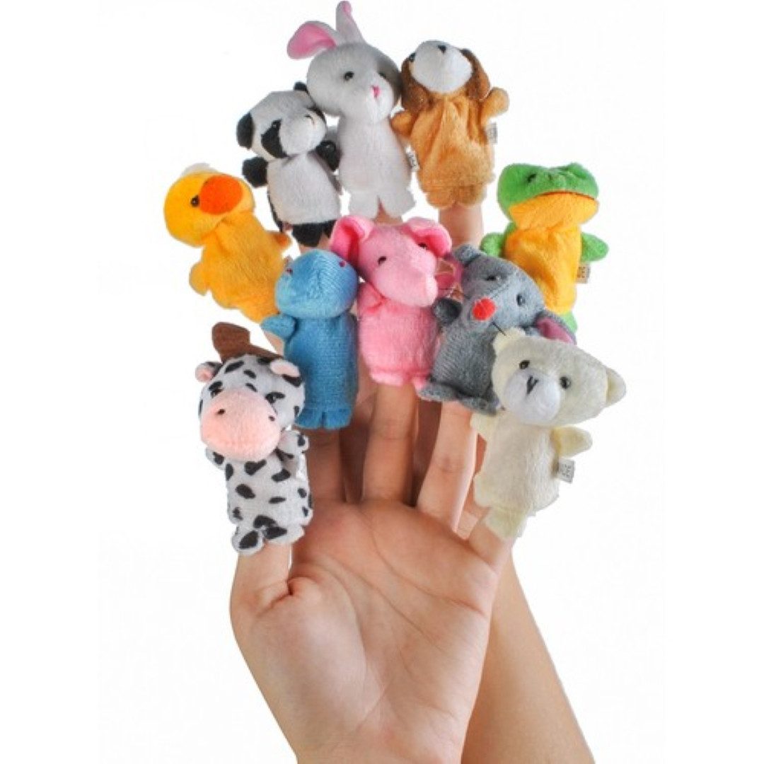 KRUZZEL Fingerpuppe Kreatives Fingerpuppen-Set 10 Tiere günstig online kaufen