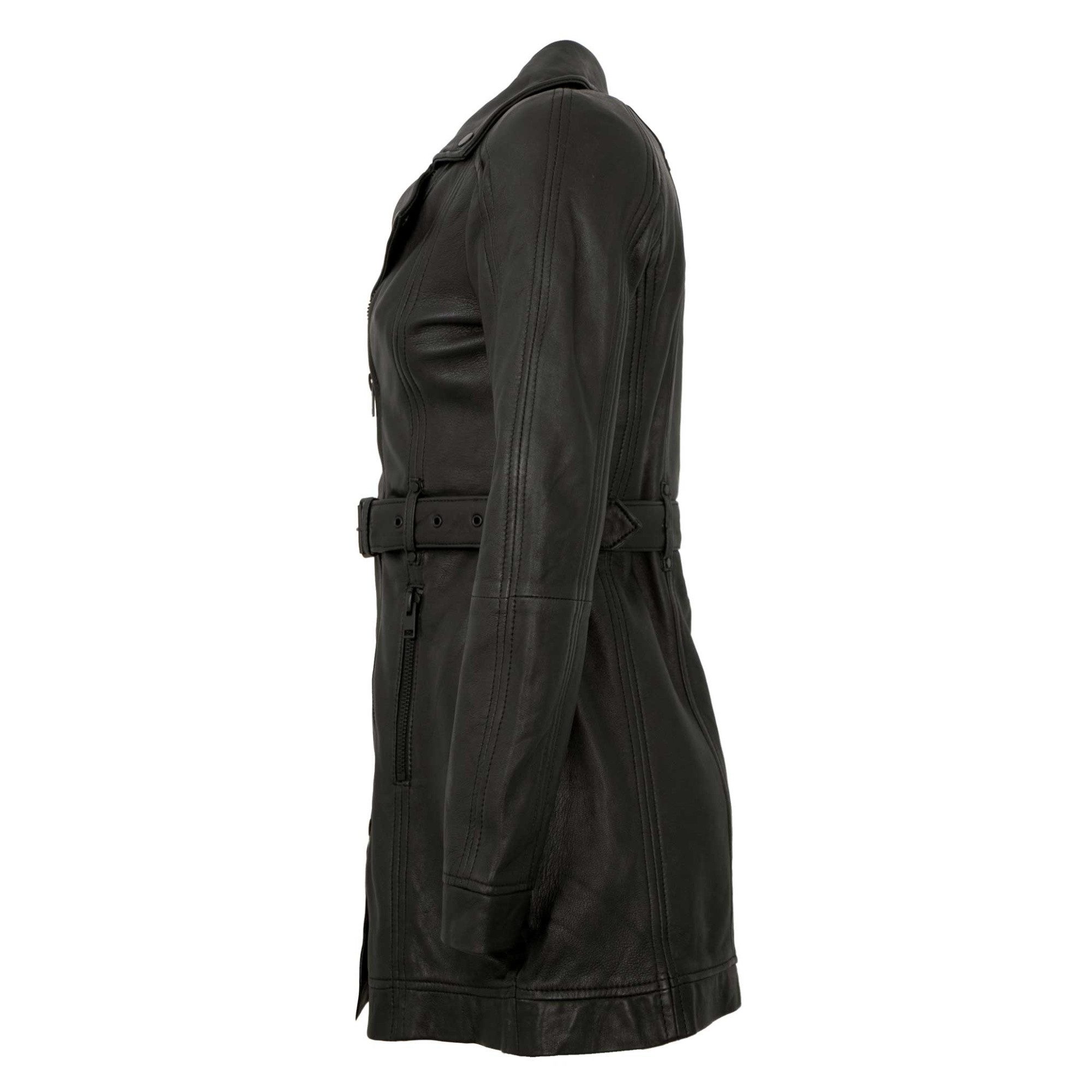 Mauritius Lederjacke G2WDenya Mauritius - Damen Ledermantel Lammnappa Gürte günstig online kaufen