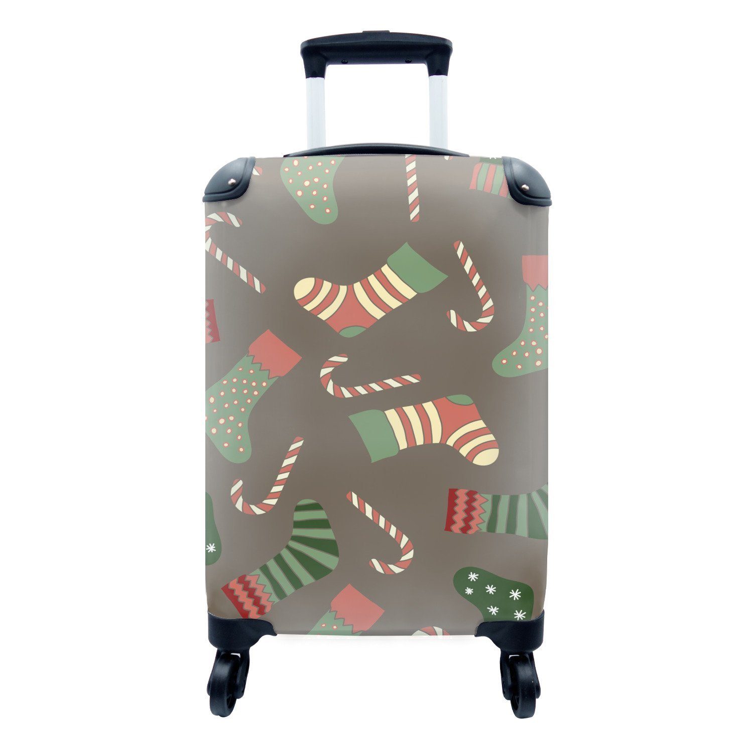 Rollen, Reisekoffer Feuerwerkskörper 4 MuchoWow Ferien, Handgepäckkoffer rollen, Trolley, Muster Weihnachten, - Reisetasche Handgepäck mit für -