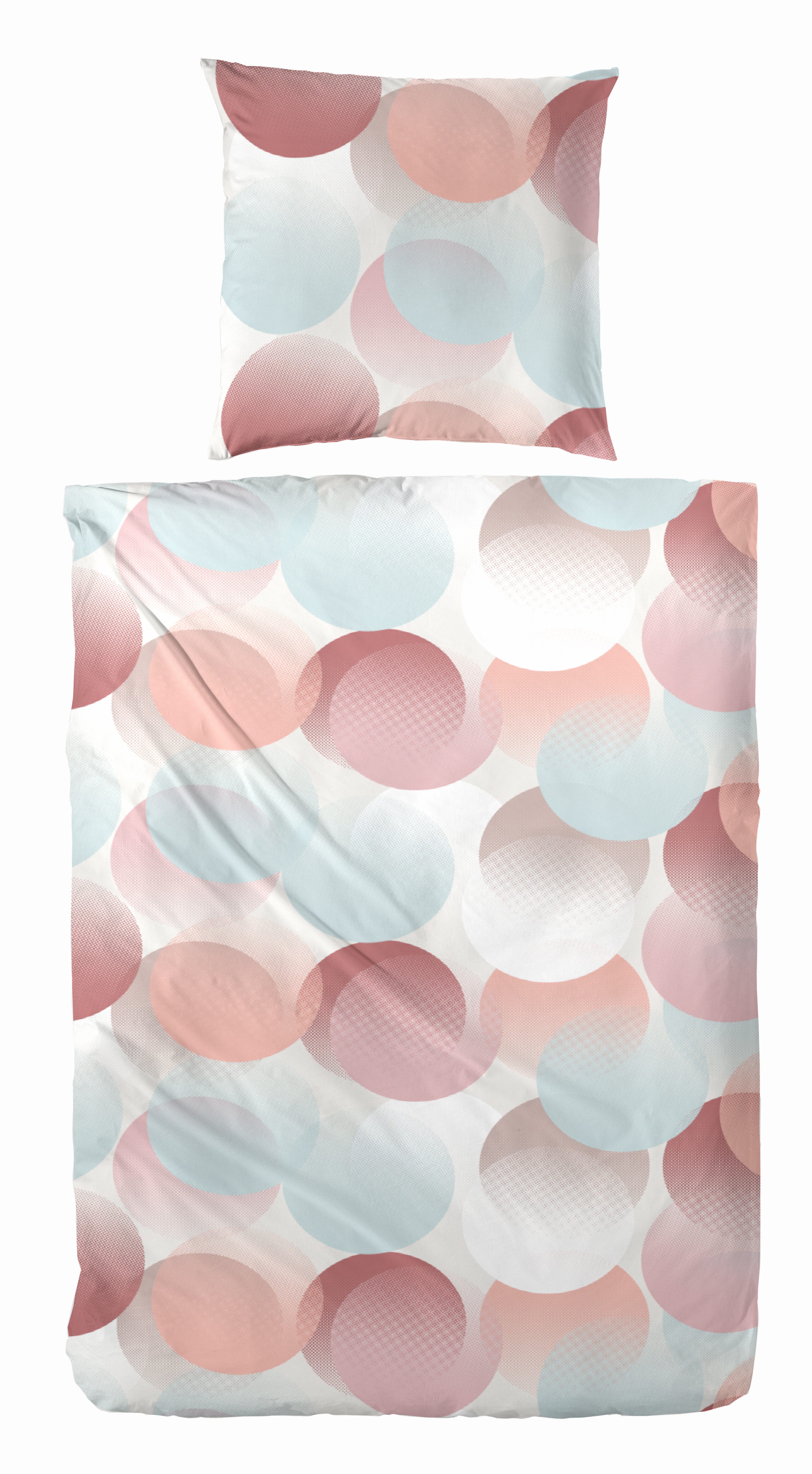 Primera Bettwäsche Perkal-Bettwäsche Zeitreise, Perkal, 2 teilig, mit Kreisen