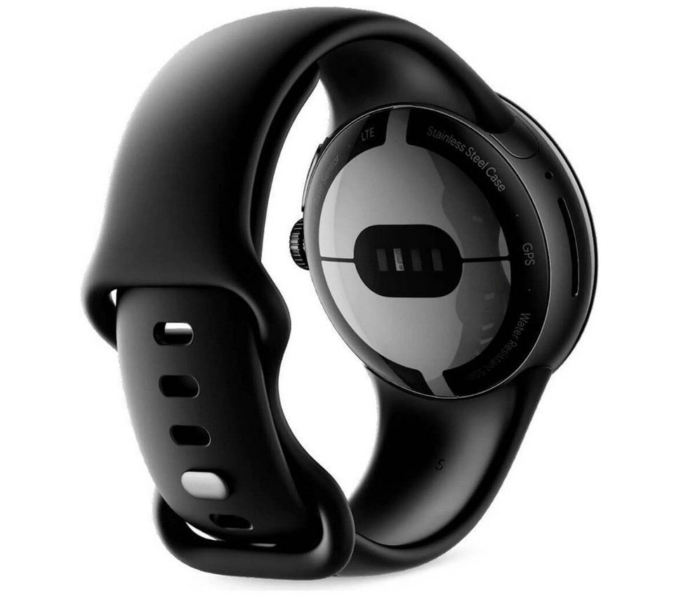 Google Pixel Watch LTE Wifi/eSIM, Google Android Smartwatch Edelstahlgehäuse Smartwatch