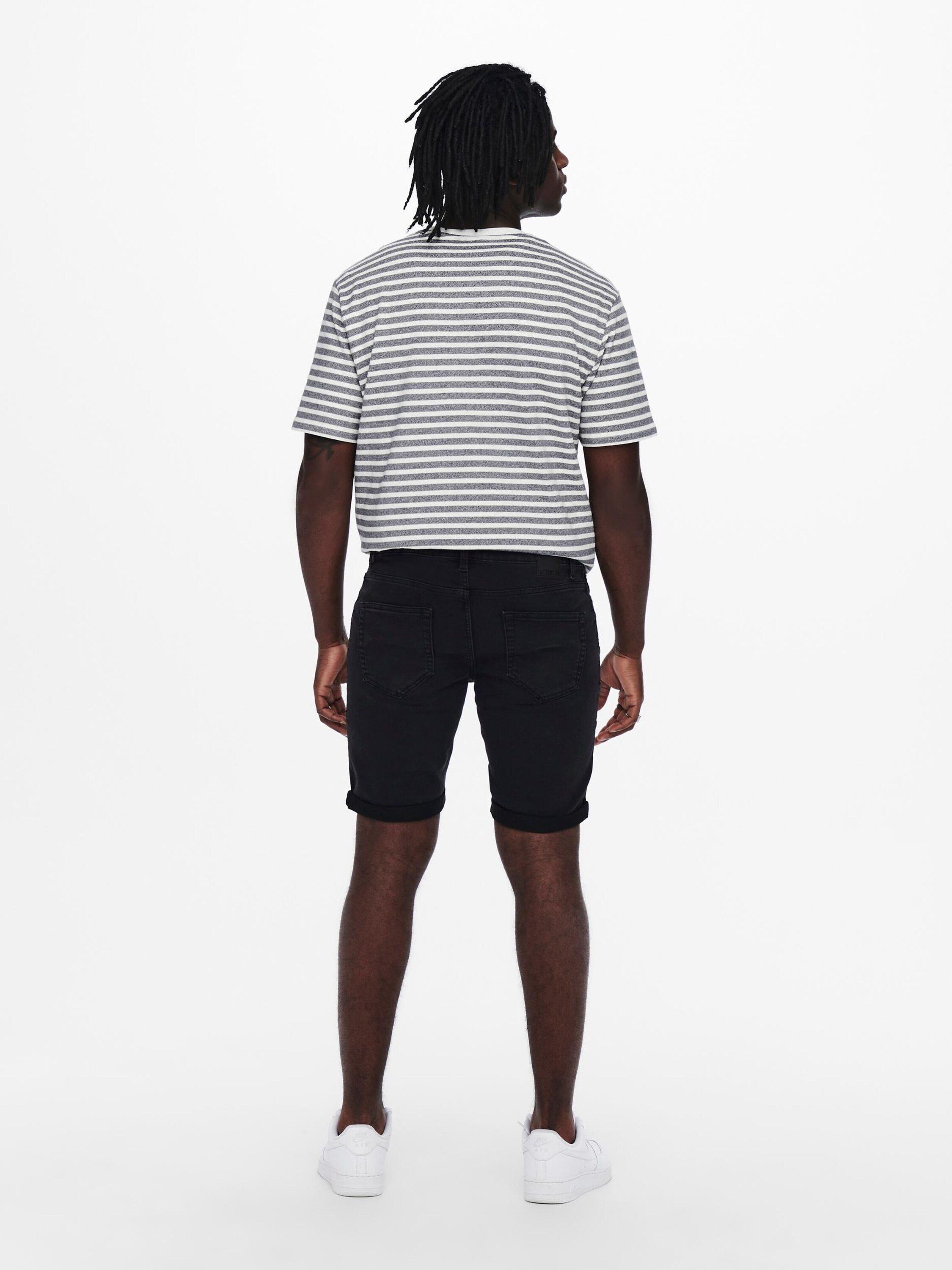 Only & Sons Herren Jeans Short ONSPLY JOG BLUE SHORTS PK 8584- Regular Fit günstig online kaufen