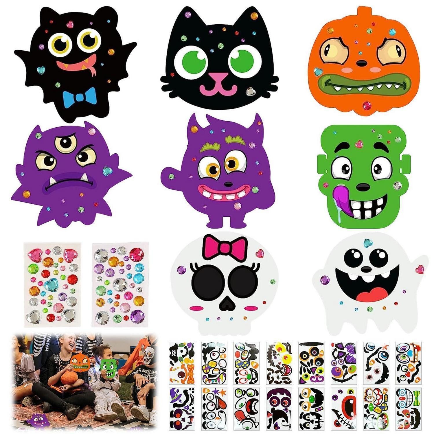 LuxusKollektion Kreativset Halloween Bastelset Kinder 8 Stück Schaum Aufkleber