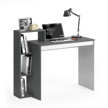 Vicco Schreibtisch Bürotisch Arbeitstisch PC-Tisch LEO Anthrazit Weiß