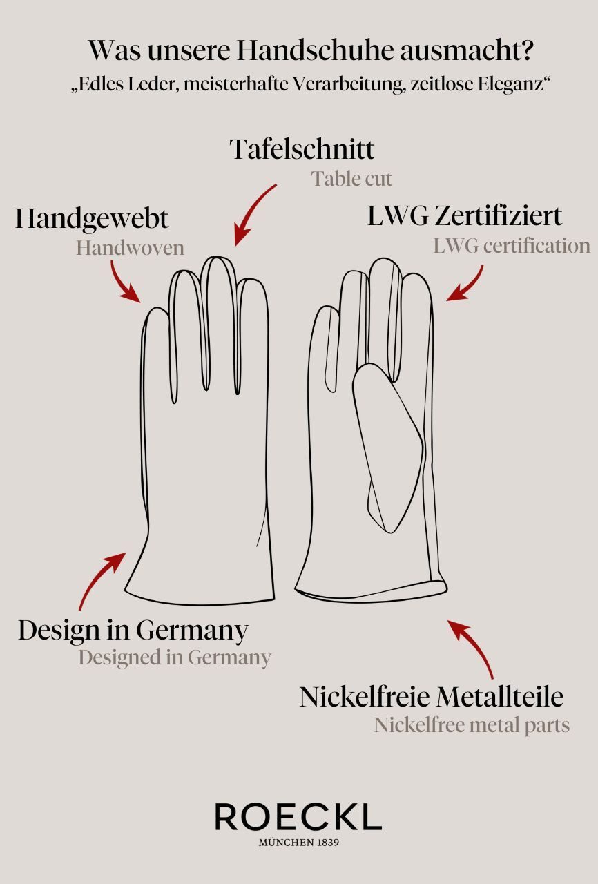 Roeckl Lederhandschuhe FAENZA Gewebte Lederhandschuhe