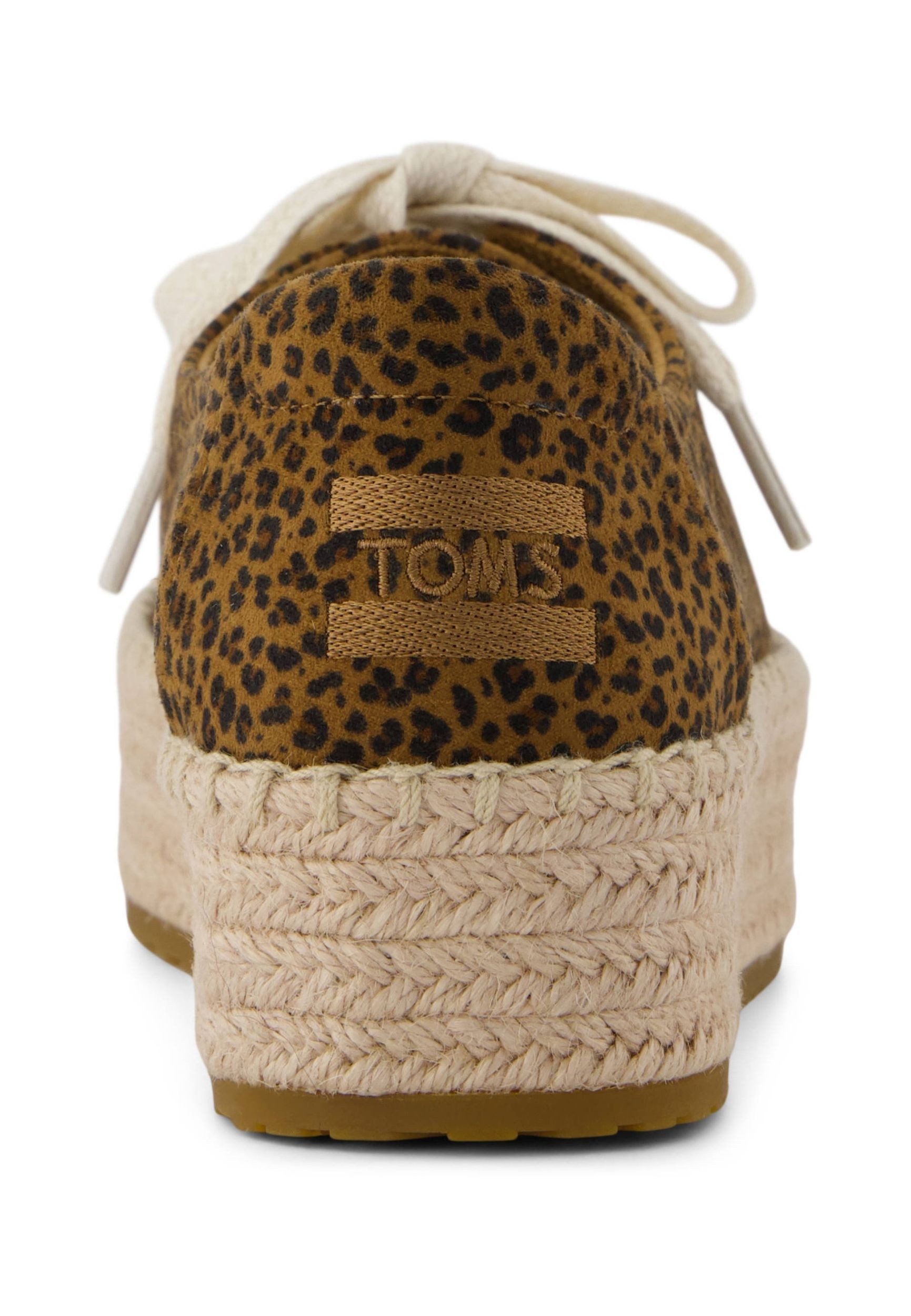TOMS VALENCIA LACE UP Espadrille toffee leopard print